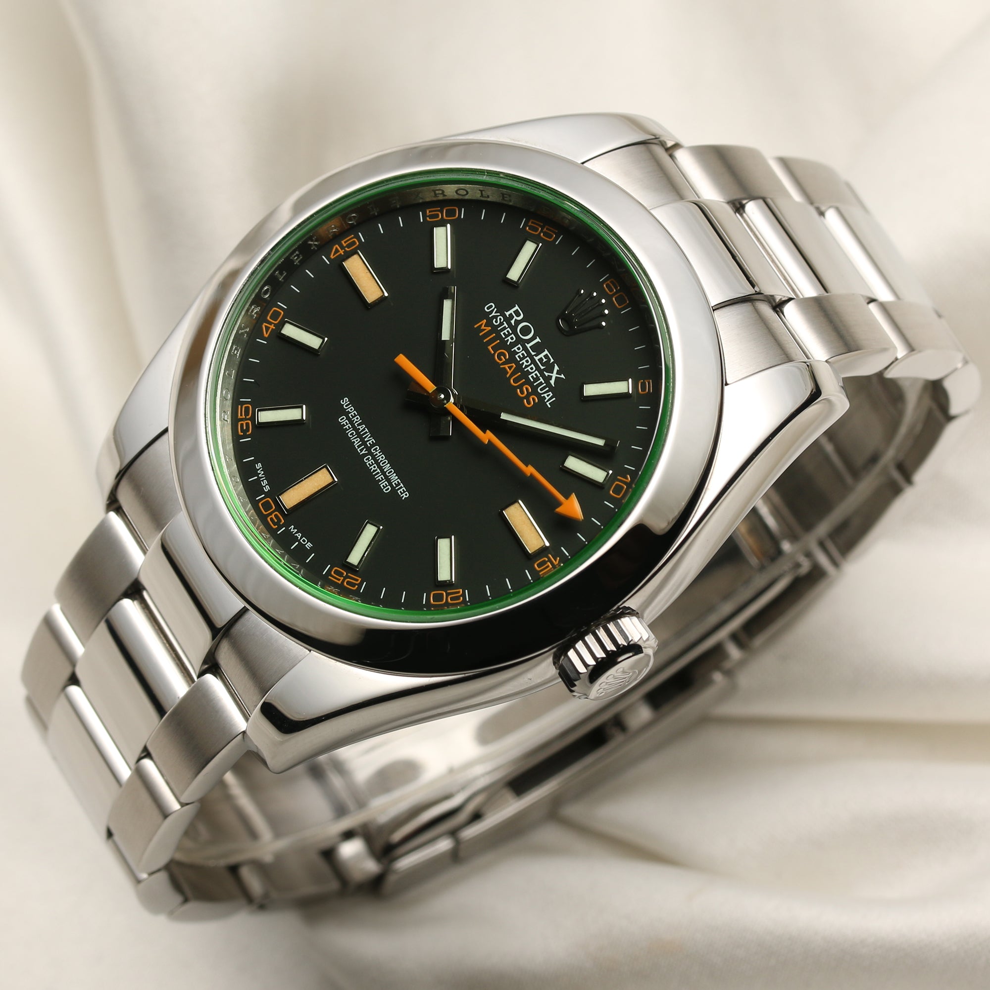 Rolex Milgauss Stainless Steel Second Hand Watch Collectors 3