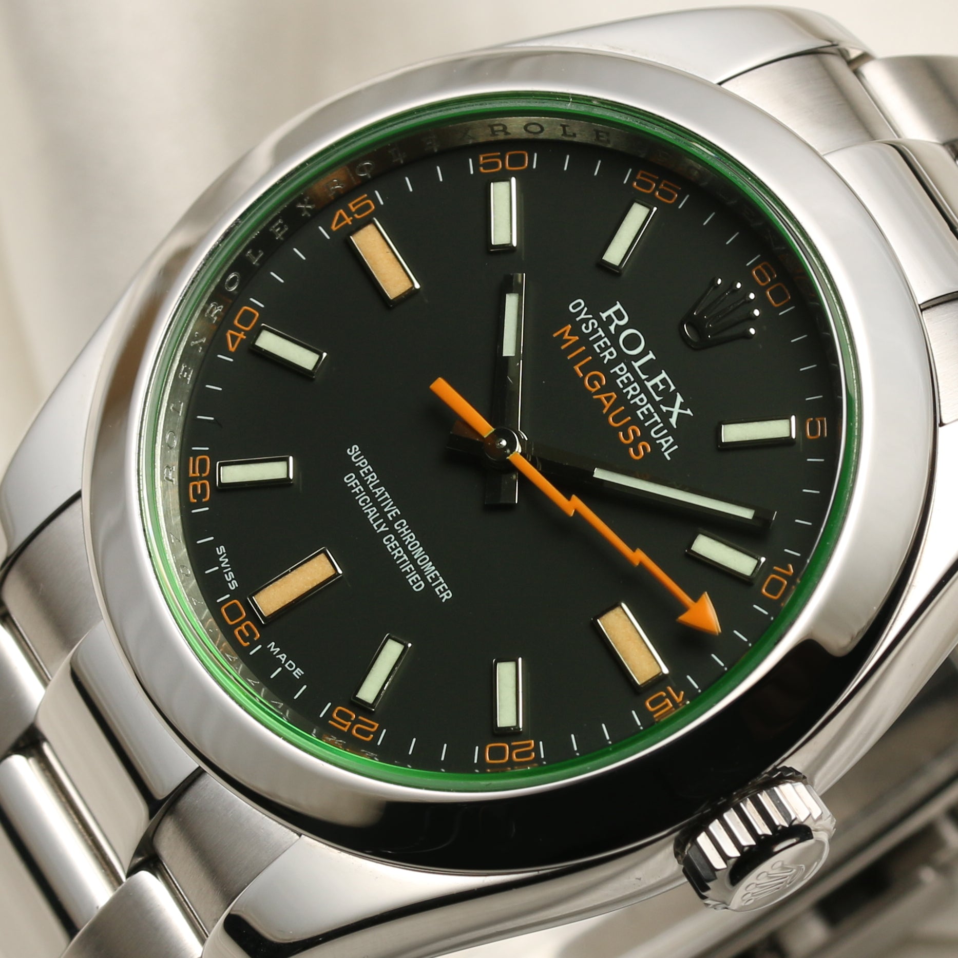 Rolex Milgauss Stainless Steel Second Hand Watch Collectors 4