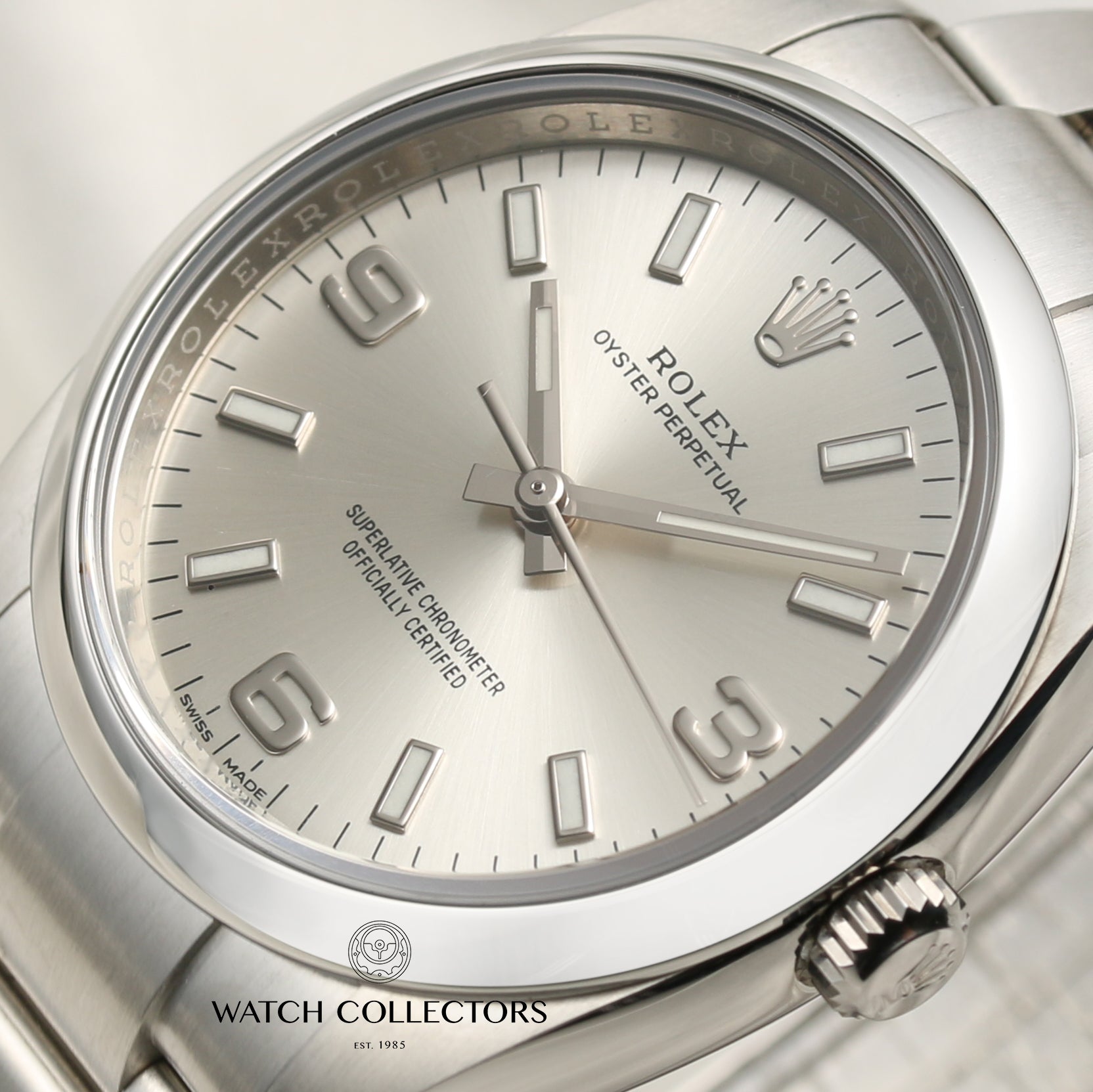 Rolex Oyster Perpetual 114200 Stainless Steel Second Hand Watch Collectors 4