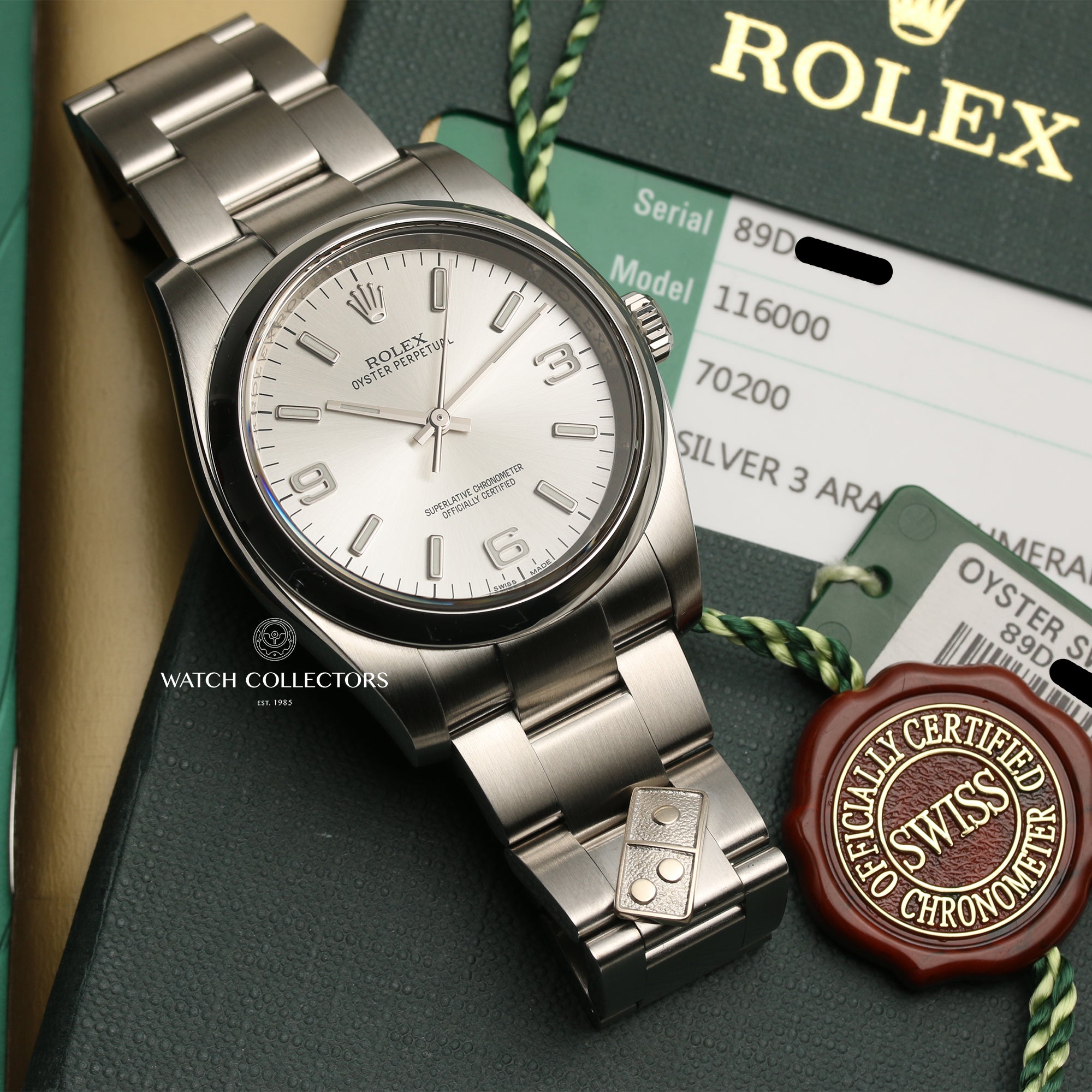 Rolex Oyster Perpetual 116000 Stainless Steel Second Hand Watch Collectors 12