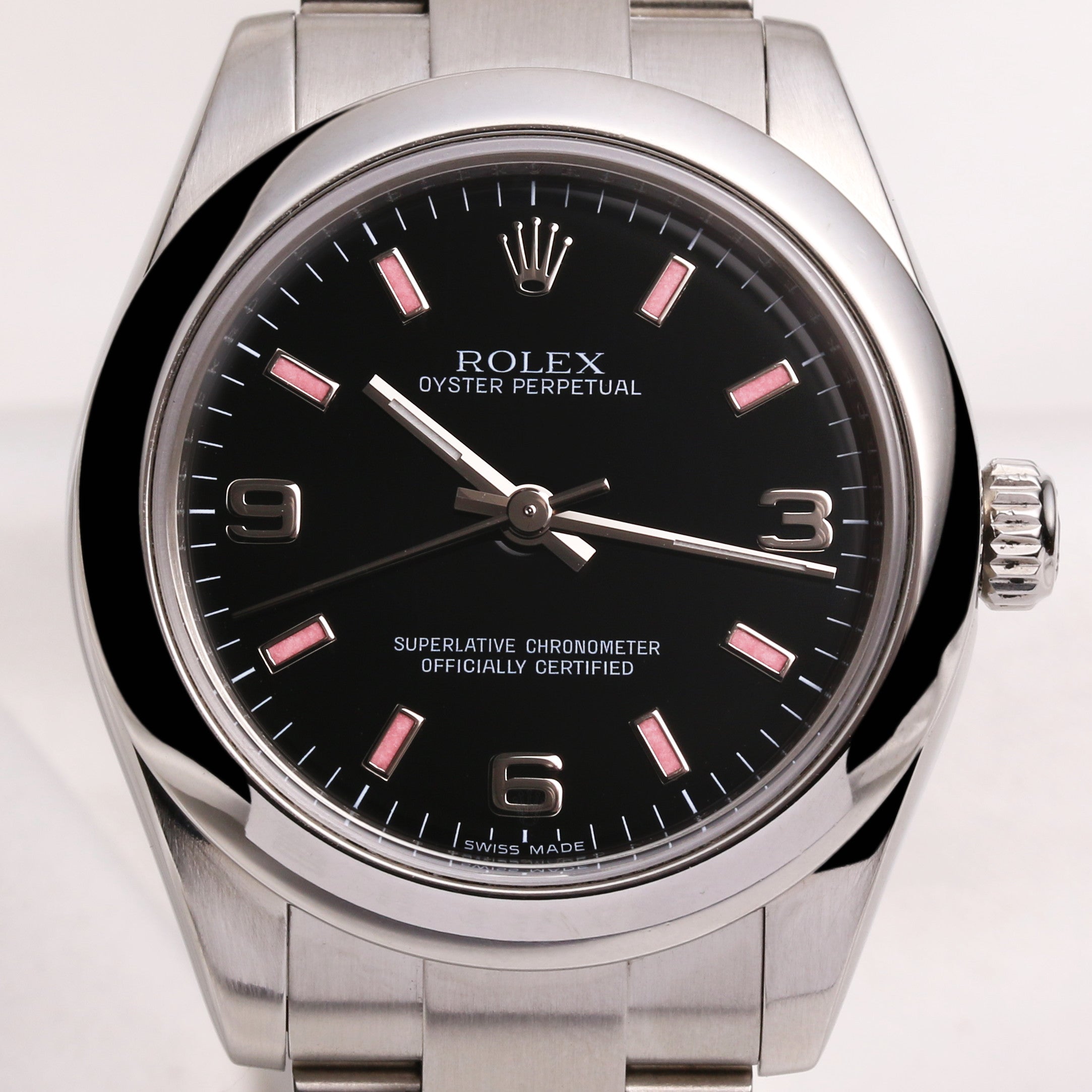 Rolex Oyster Perpetual 177200 Stainless Steel Second Hand Watch Collectors (2)