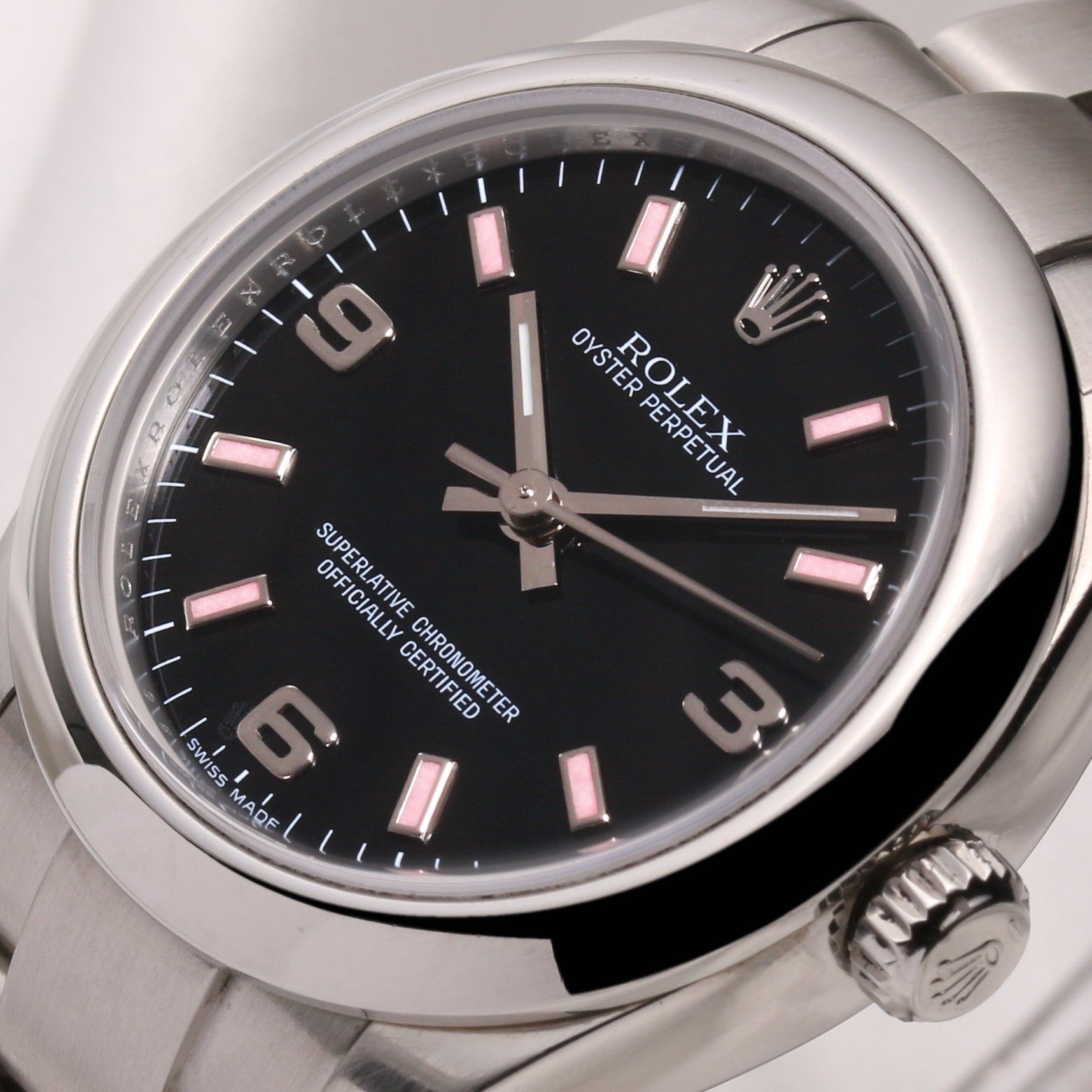 Rolex Oyster Perpetual 177200 Stainless Steel Second Hand Watch Collectors (4)