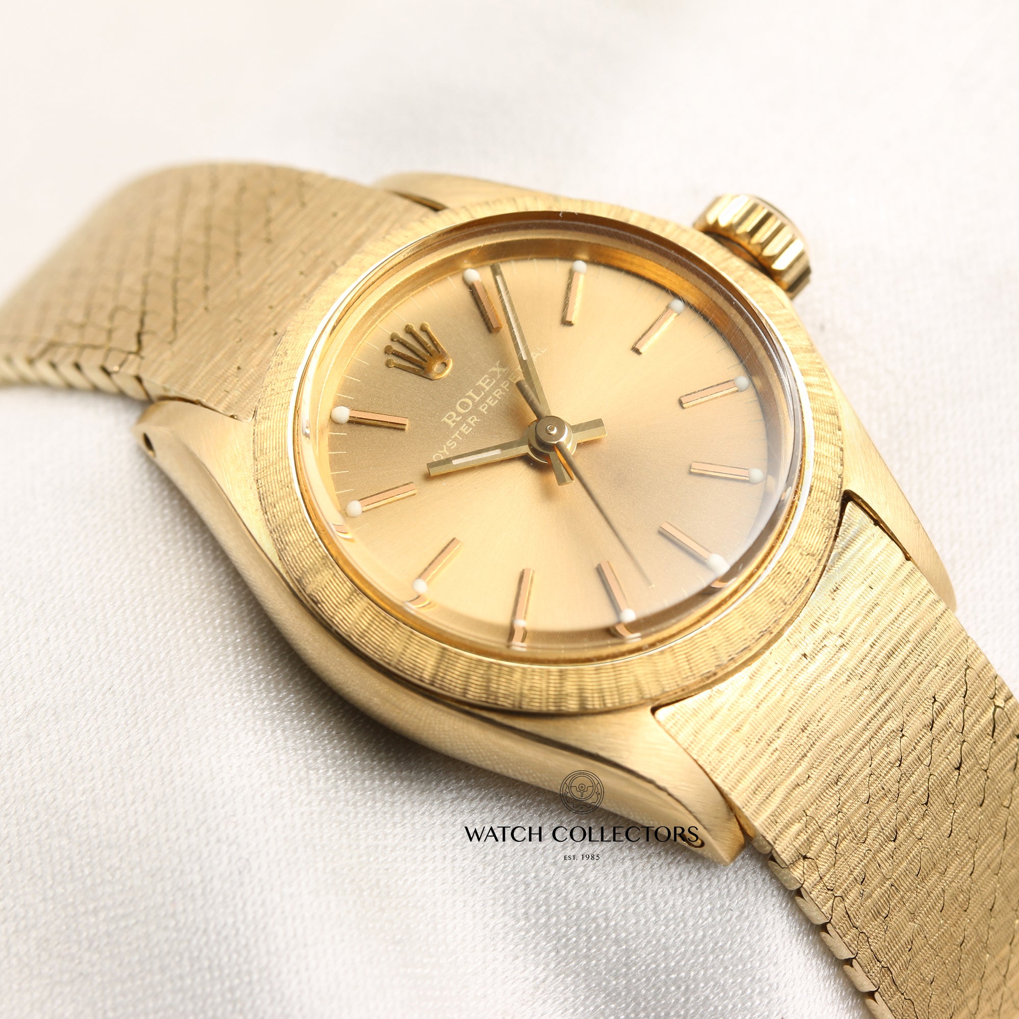 Rolex Oyster Perpetual 18K Yellow Gold Second Hand Watch Collectors 4