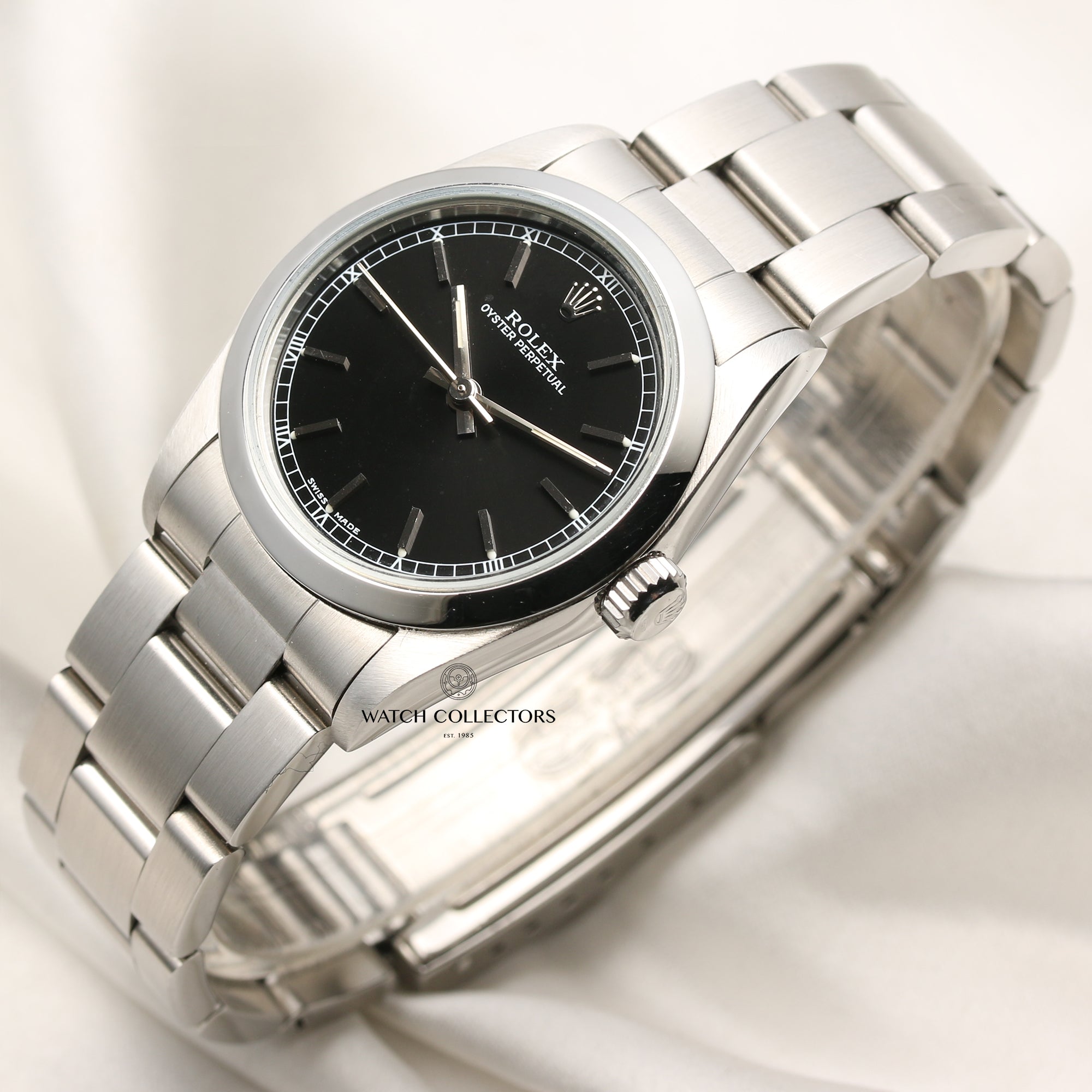 Rolex Oyster Perpetual 67480 Stainless Steel Second Hand Watch Collectors 3