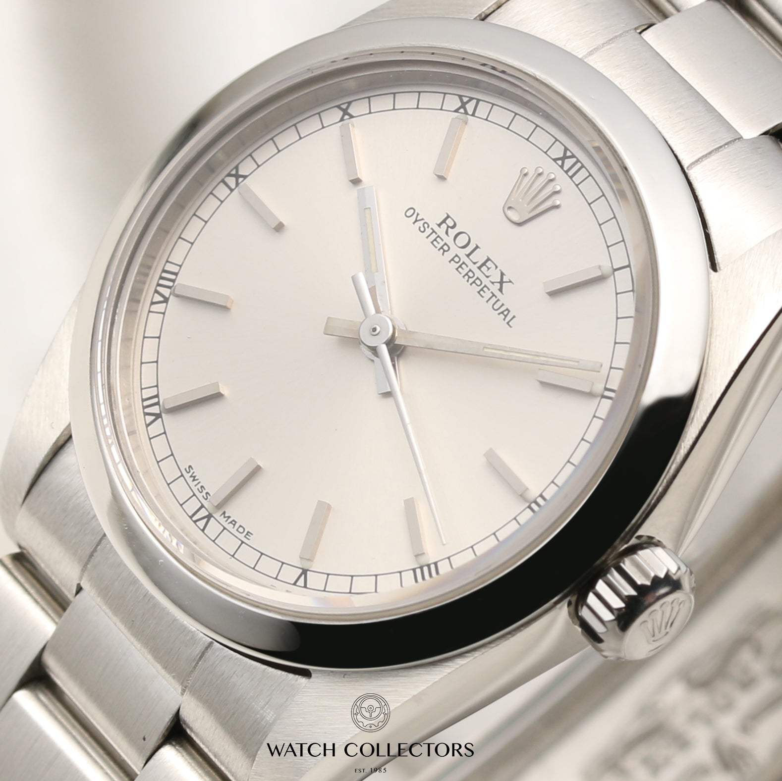 Rolex Oyster Perpetual 67480 Stainless Steel Second Hand Watch Collectors 4