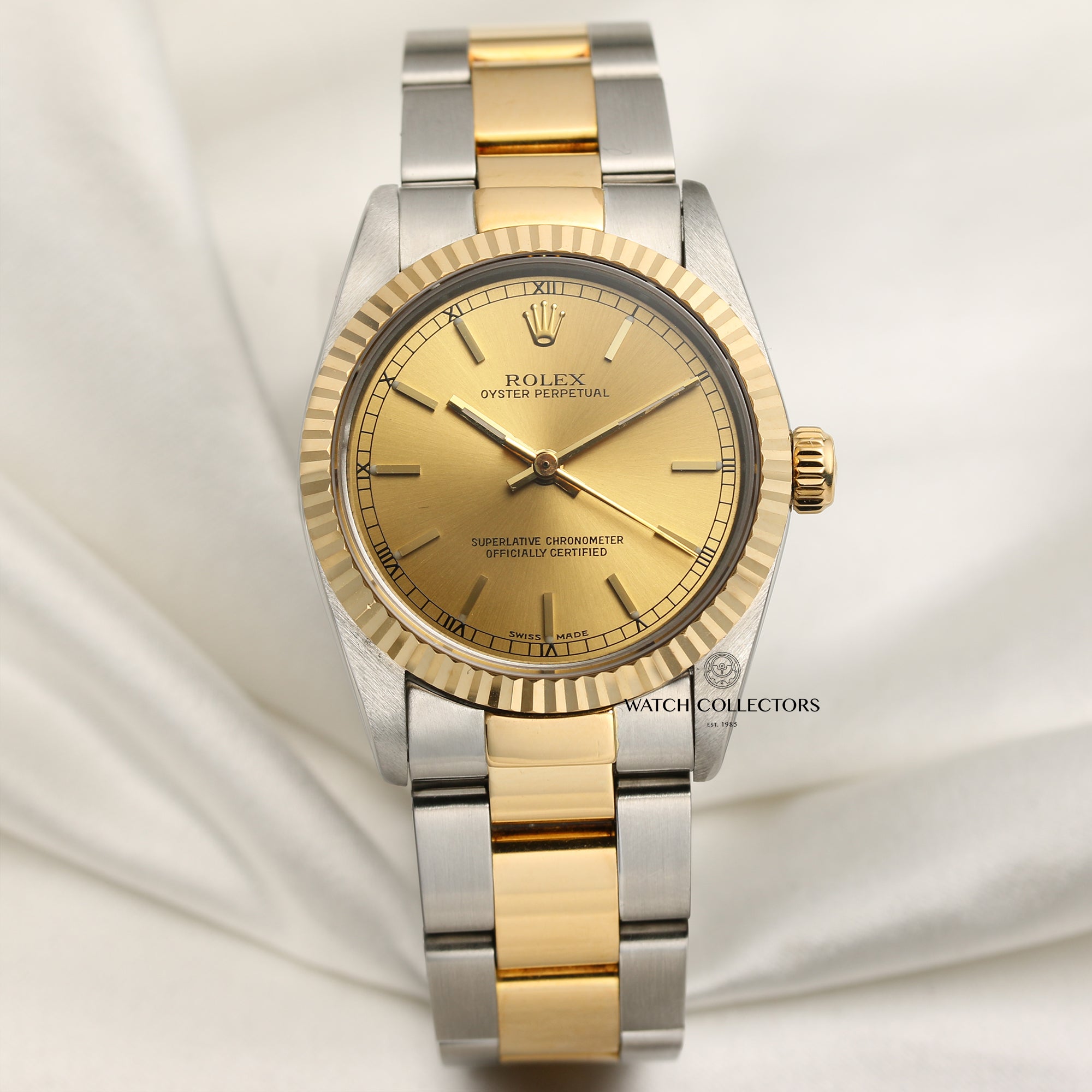Rolex Oyster Perpetual Steel & Gold Second Hand Watch Collectors 1