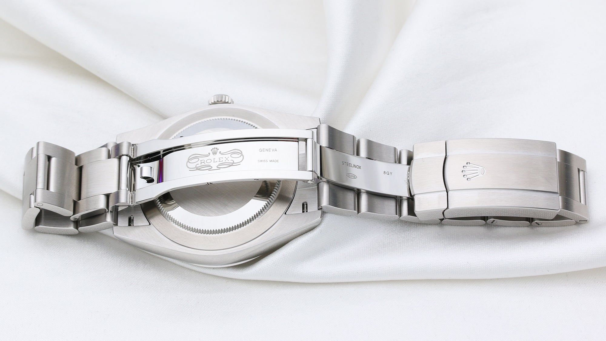 Rolex Oyster Perpetual Yellow Dial Stainless Steel Second Hand Watch Collectors 6