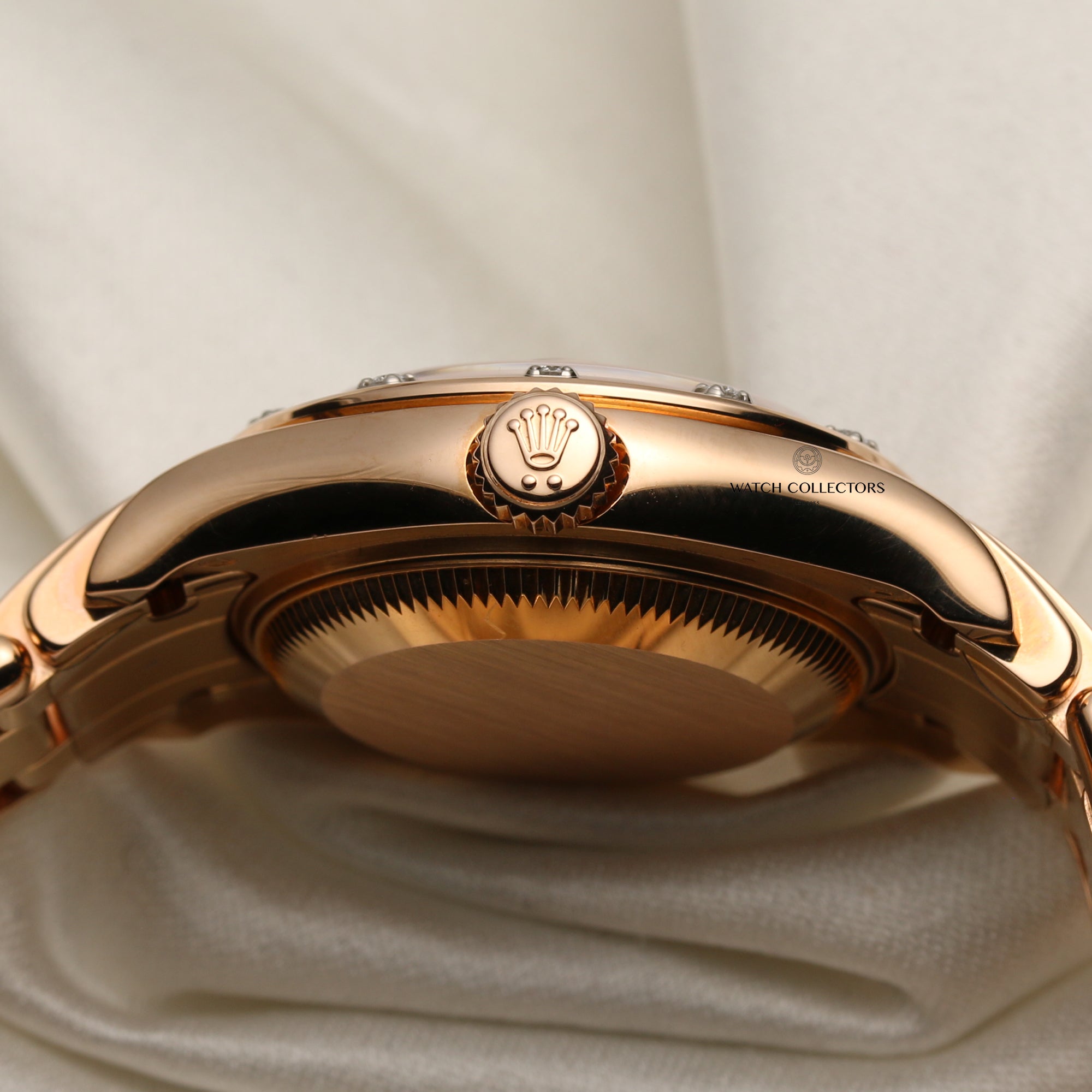 Rolex Pearlmaster 18K Rose Gold Chocolate Dial Diamond Bezel Second Hand Watch Collectors 7