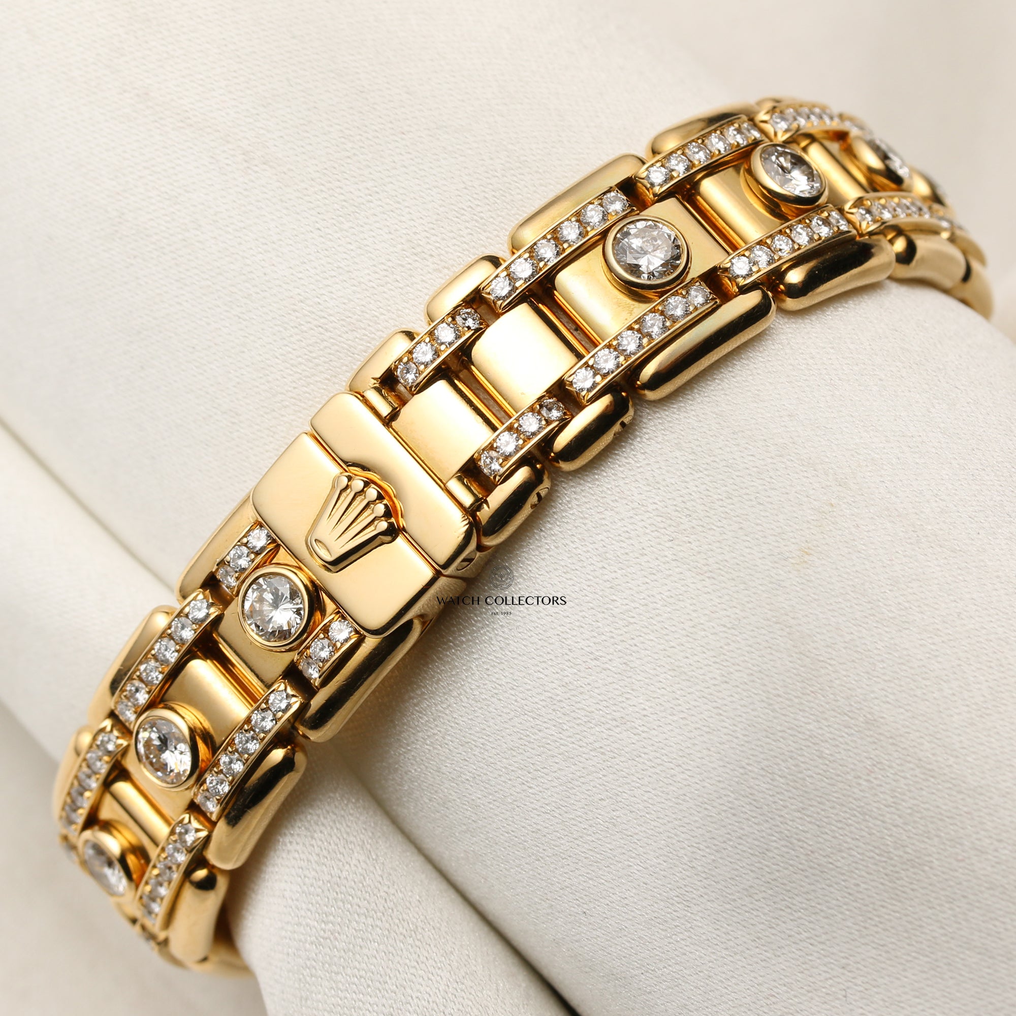 Rolex Pearlmaster 18K Yellow Gold Diamond Bracelet Second Hand Watch Collectors 9