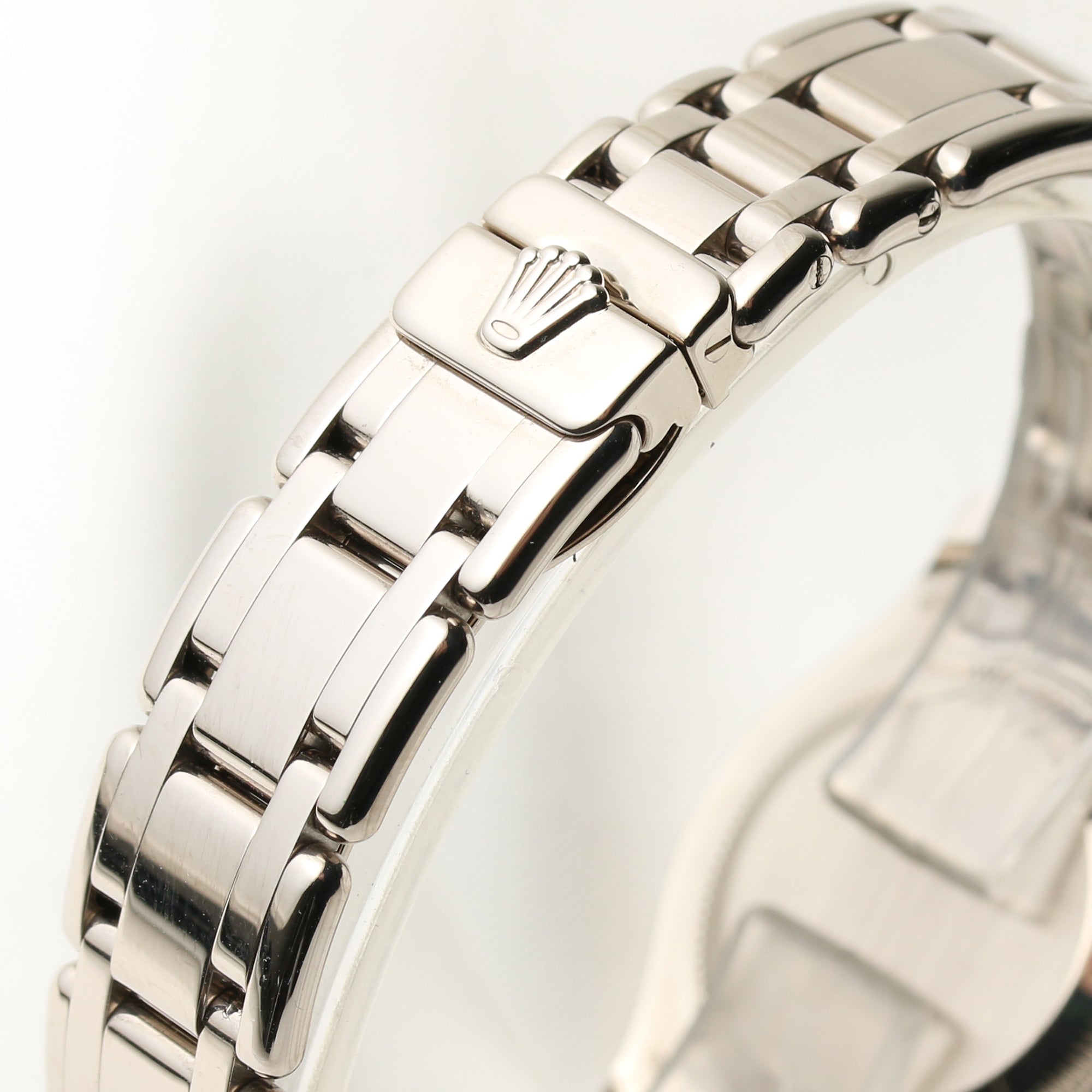 Rolex Pearlmaster 80299 18K White Gold Diamond Bezel Pink Dial Second Hand Watch Collectors 7