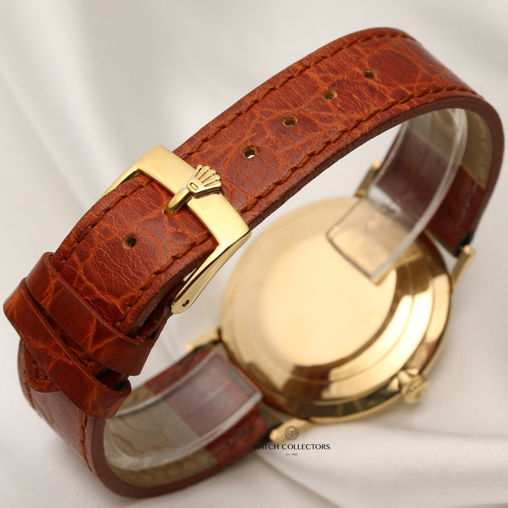 Rolex Precision 18K Yellow Gold Second Hand Watch Collectors 5