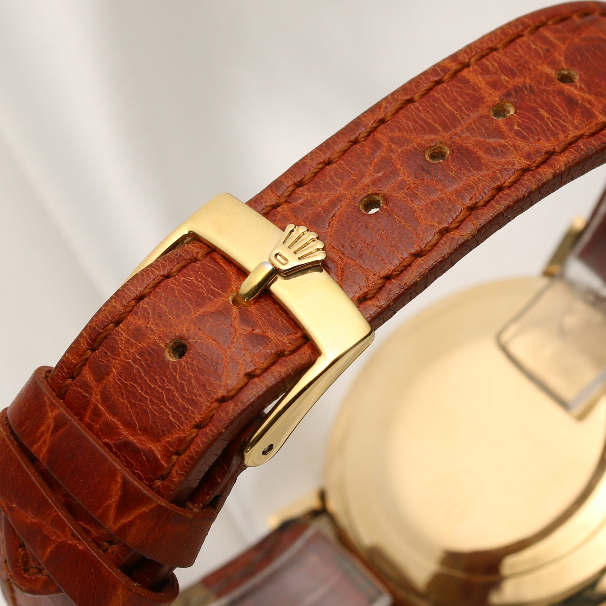 Rolex Precision 18K Yellow Gold Second Hand Watch Collectors 6