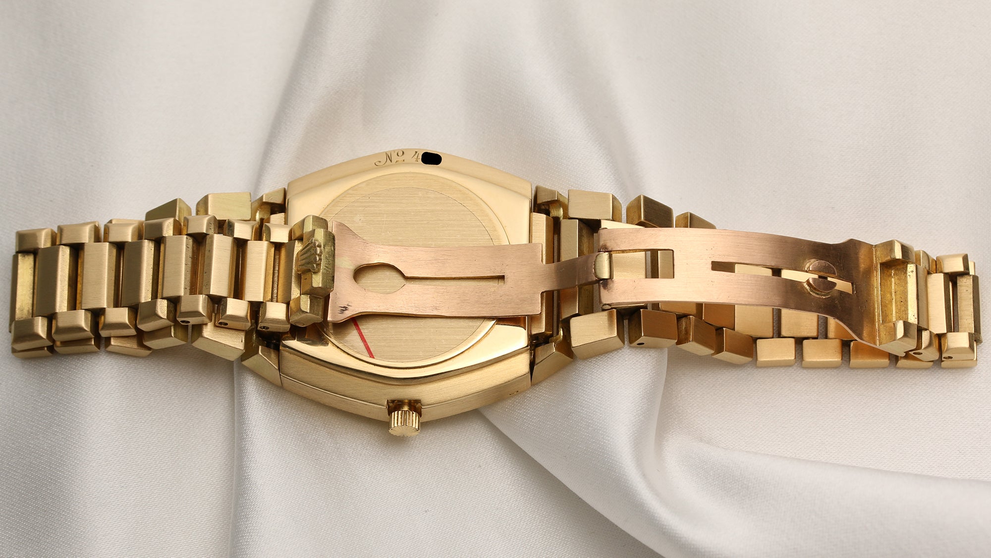 Rolex Quartz Beta 18K Yellow Gold Champagne Diamond Second Hand Watch Collectors 9