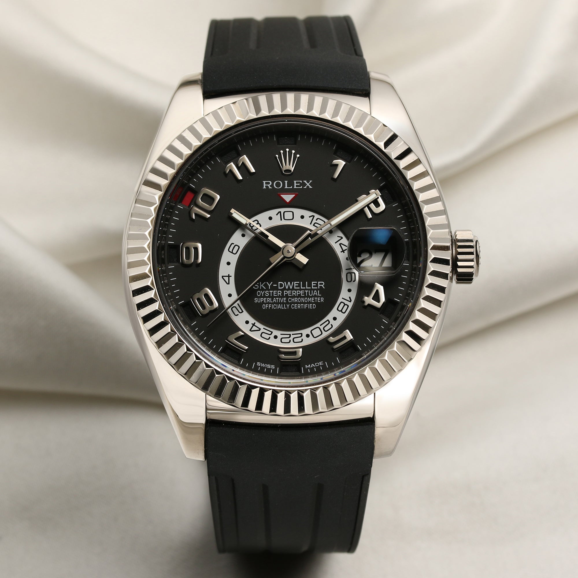 Rolex-Sky-Dweller-18K-White-Gold-Second-Hand-Watch-Collectors-1