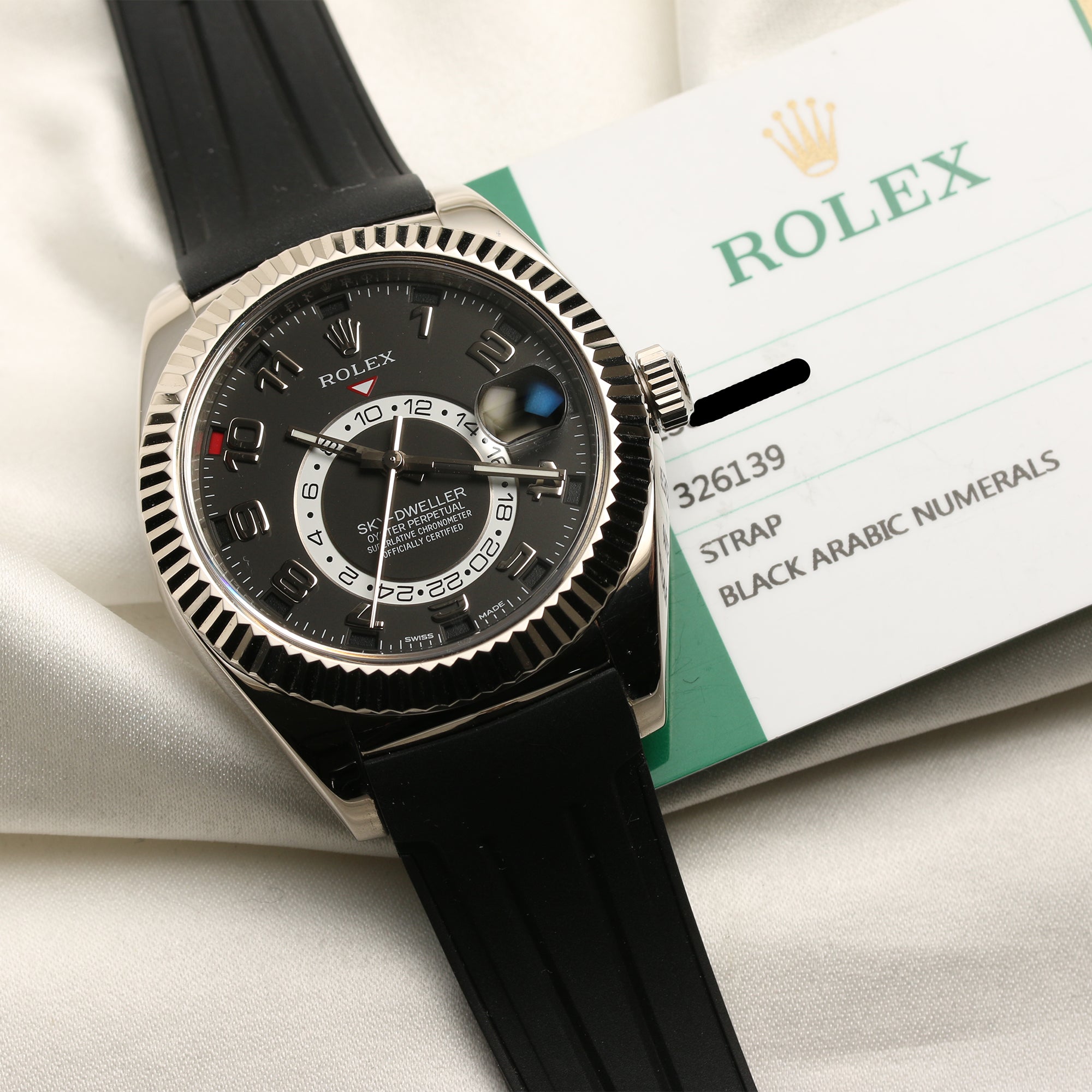 Rolex Sky-Dweller 18K White Gold Second Hand Watch Collectors 9
