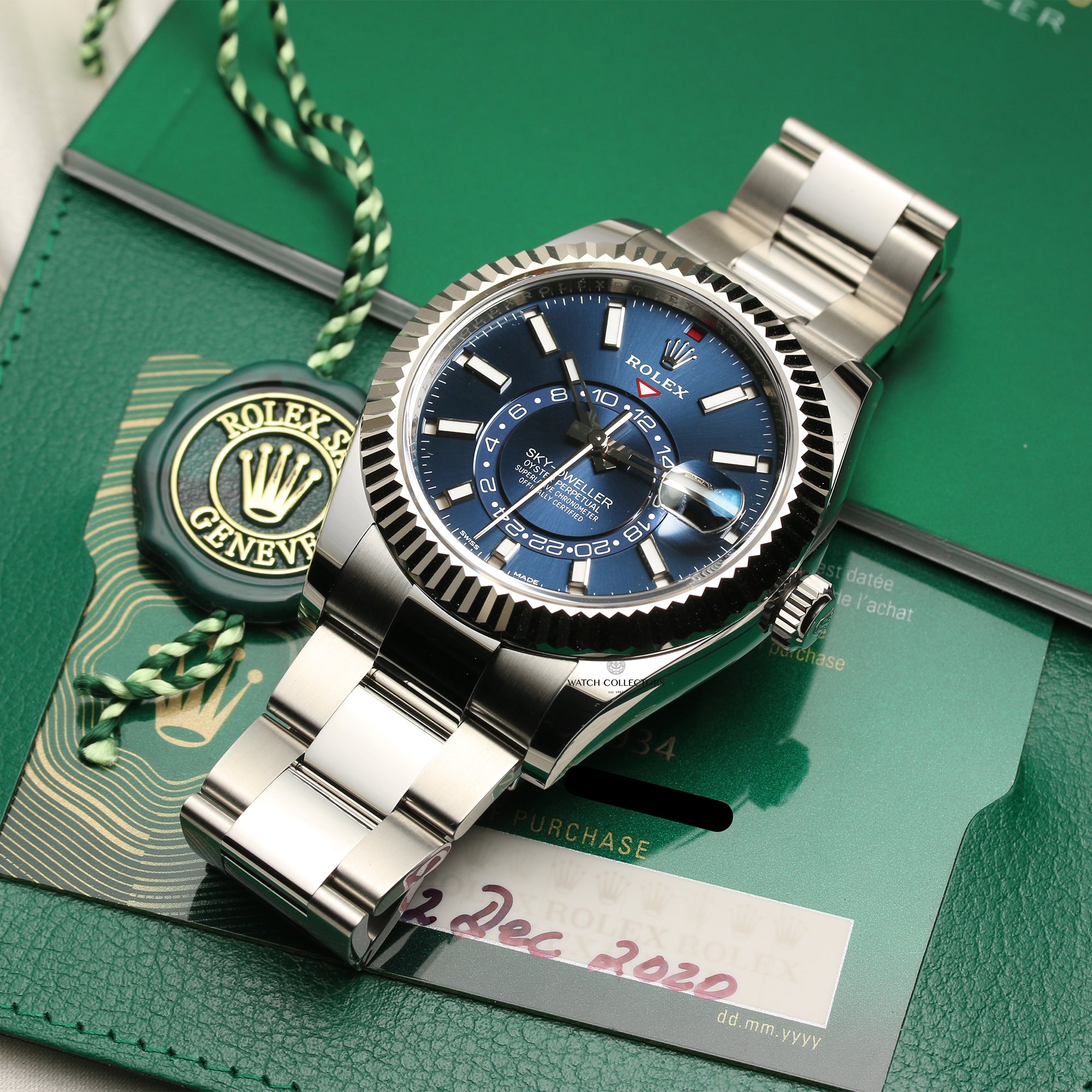 Rolex Sky-Dweller Stainless Steel Blue Dial Second Hand Watch Collectors 10