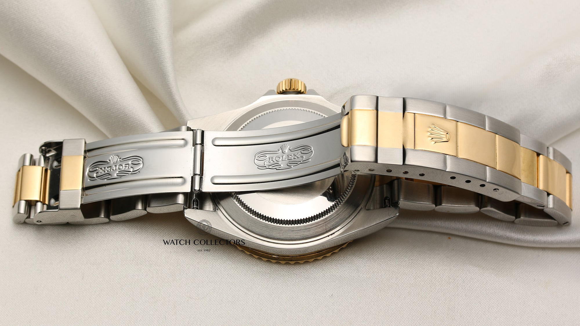 Rolex Submarier 16613 Pre-Ceramic Blue Steel & Gold Second Hand Watch Collectors 8