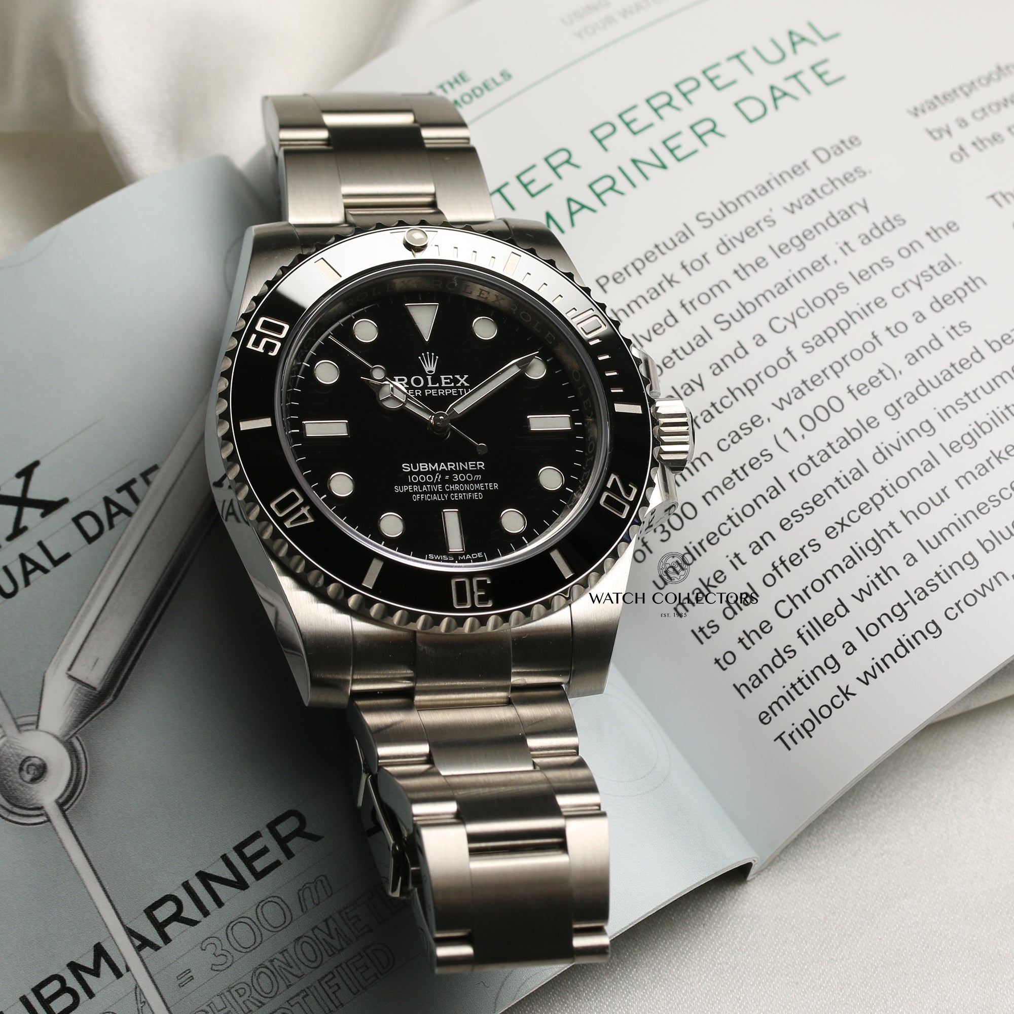Rolex Submariner 114060 Non Date Stainless Steel Second Hand Watch Collectors 9
