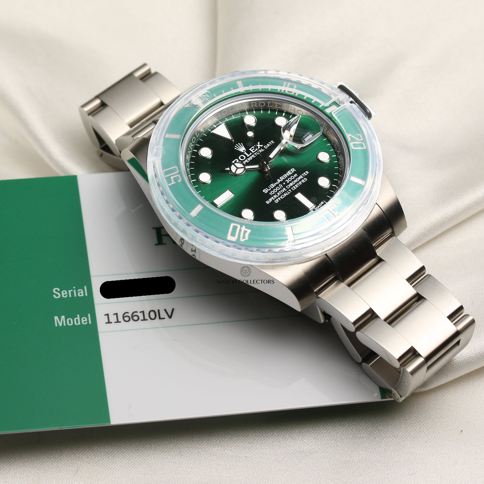 Rolex Submariner 116610LV Hulk 2019 Stainless Steel Second Hand Watch Collectors 9