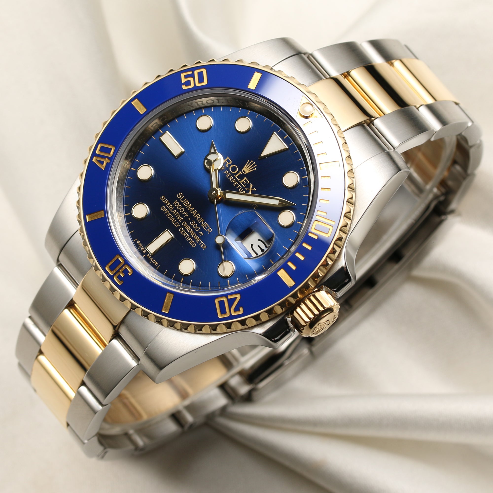 Rolex Submariner 116613LB Steel & Gold Second Hand Watch Collectors 3