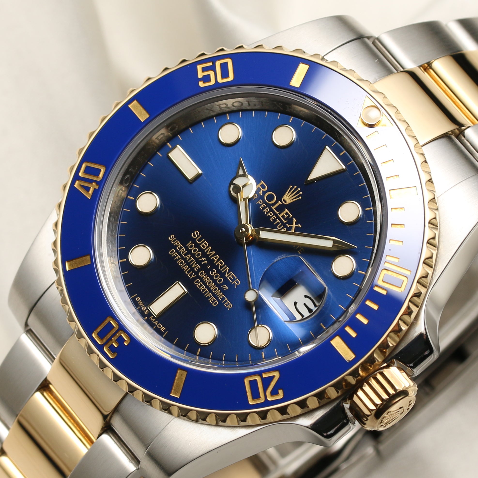 Rolex Submariner 116613LB Steel & Gold Second Hand Watch Collectors 4