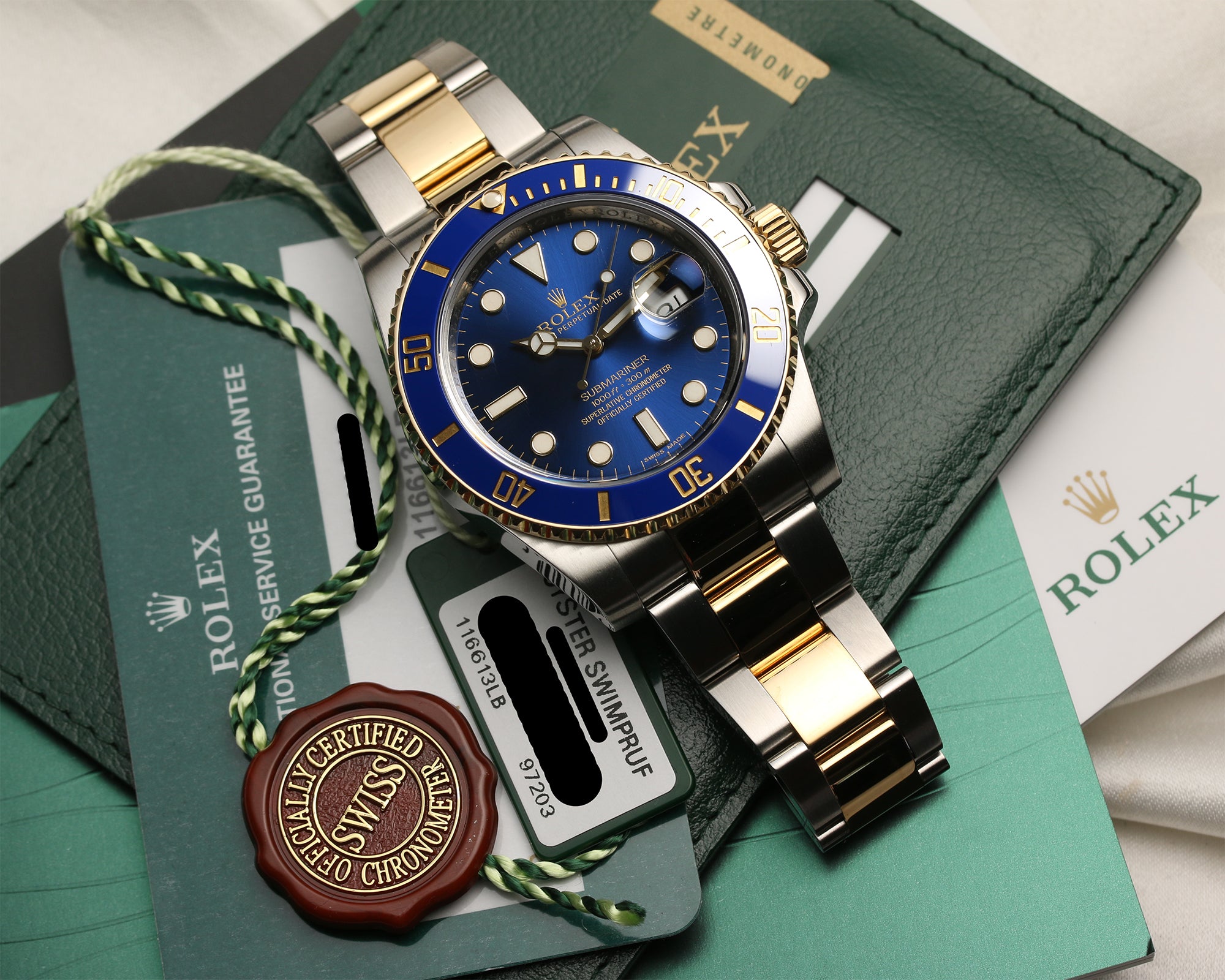 Rolex Submariner 116613LB Steel & Gold Second Hand Watch Collectors 9
