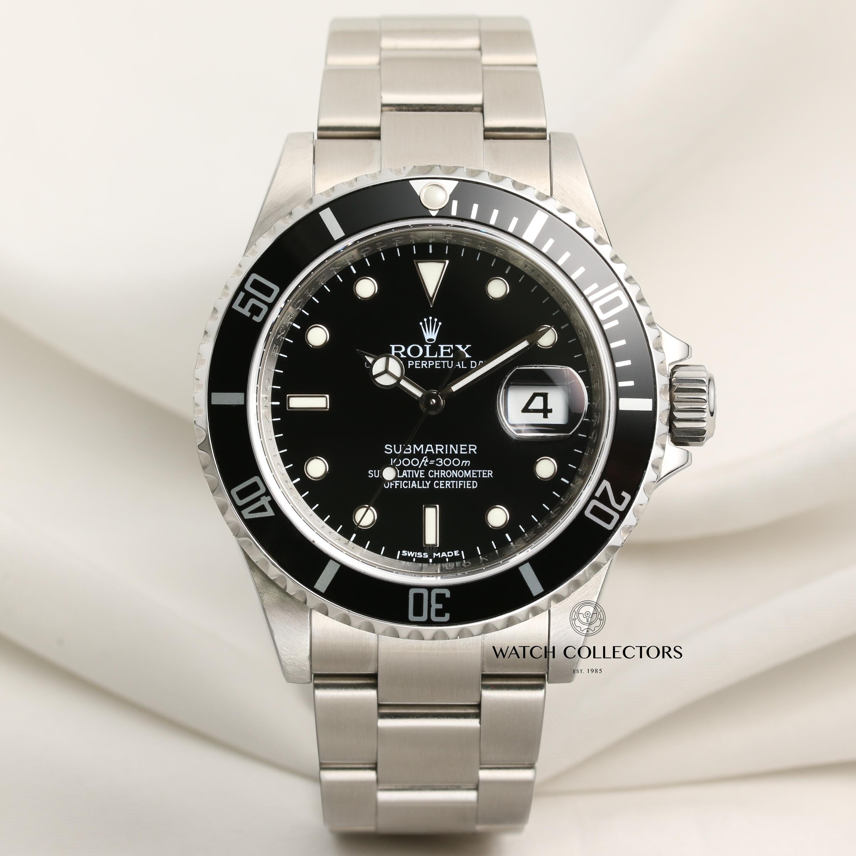 Rolex Submariner 16610 Stainless Steel Second Hand Watch Collectors 1