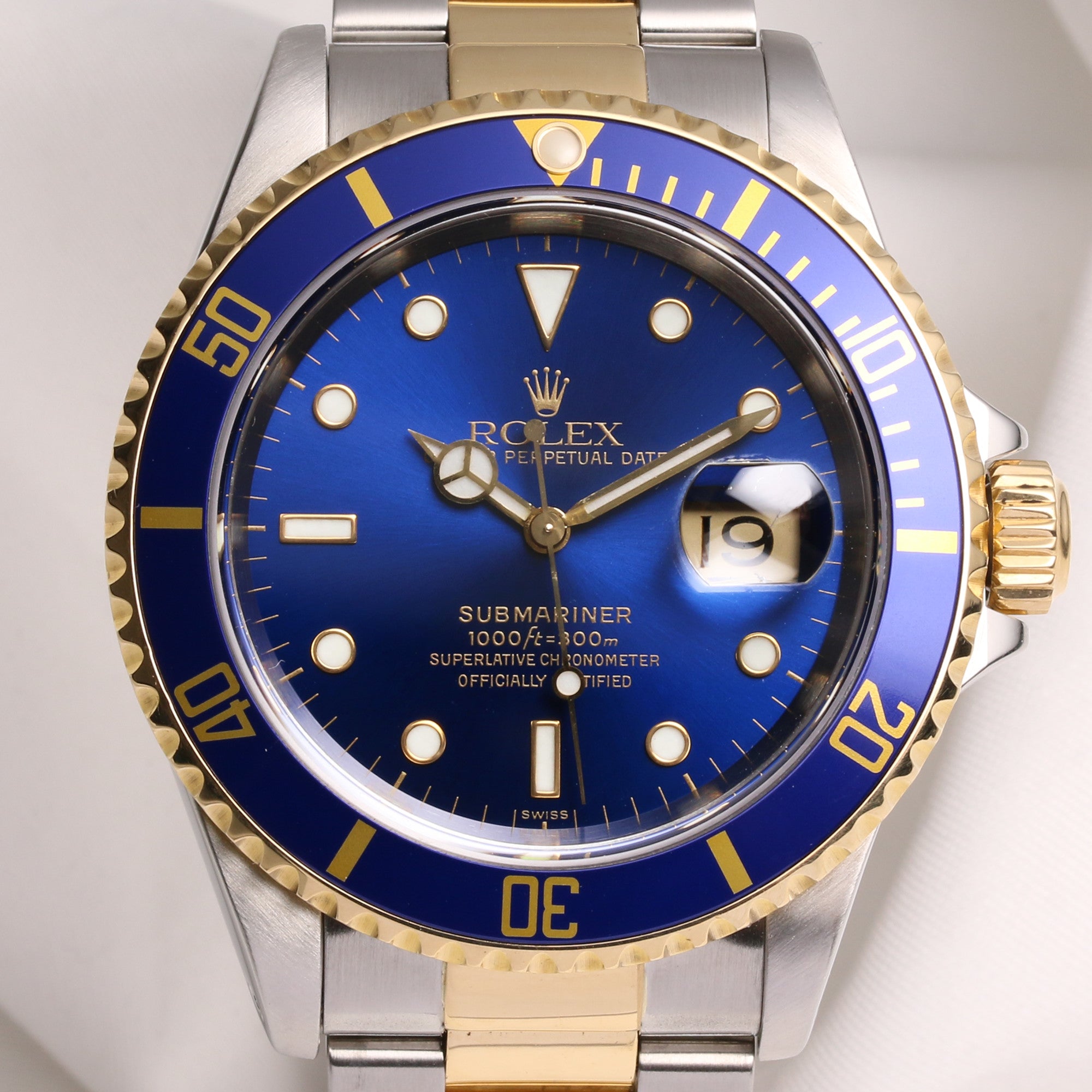 Rolex Submariner 16613 A12XXXX Stee & Gold Blue insert & Dial Second Hand Watch Collectors 2