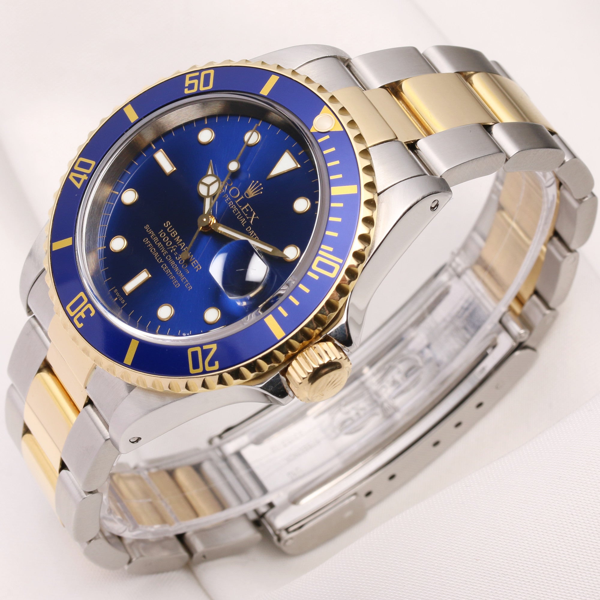 Rolex Submariner 16613 A12XXXX Stee & Gold Blue insert & Dial Second Hand Watch Collectors 3