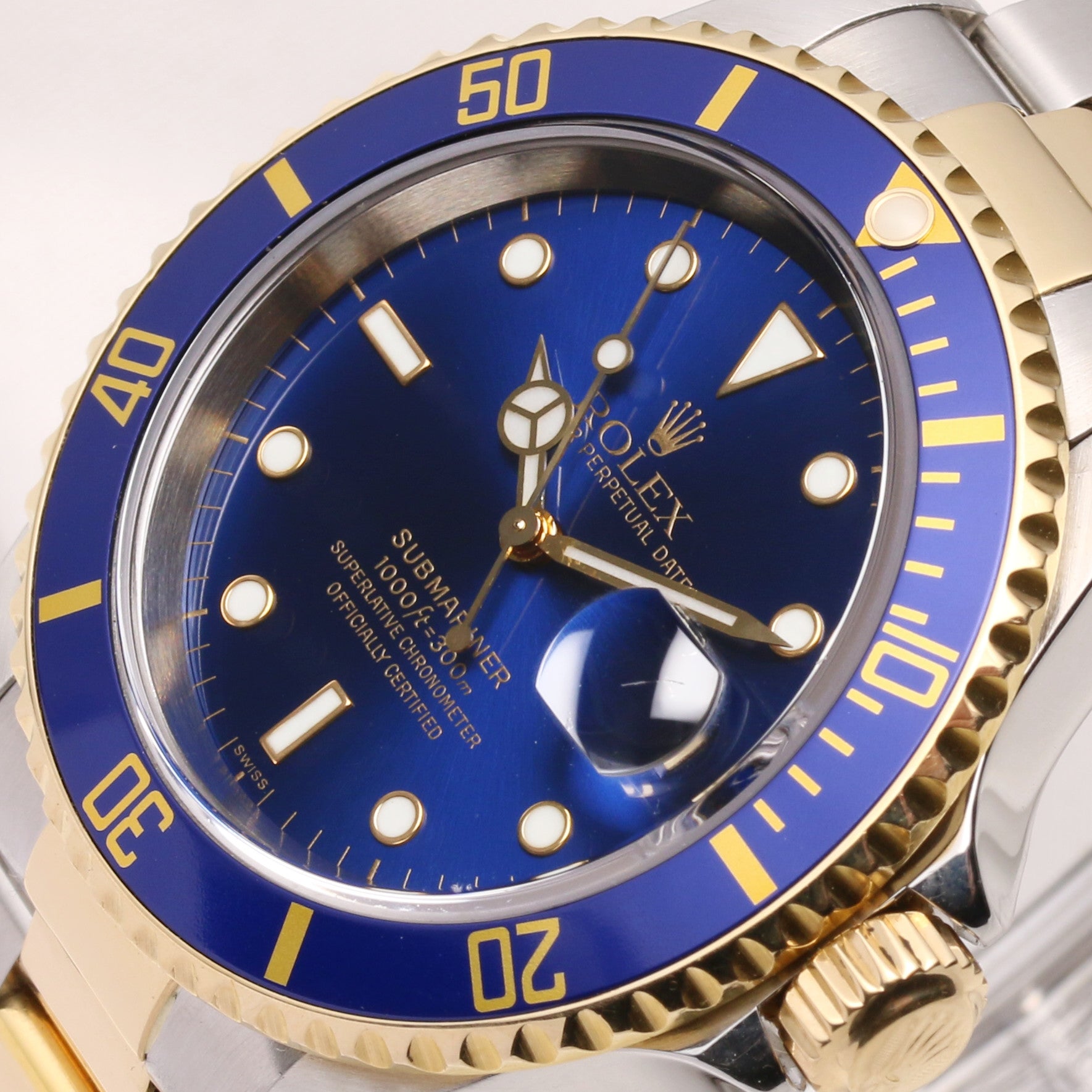Rolex Submariner 16613 A12XXXX Stee & Gold Blue insert & Dial Second Hand Watch Collectors 4