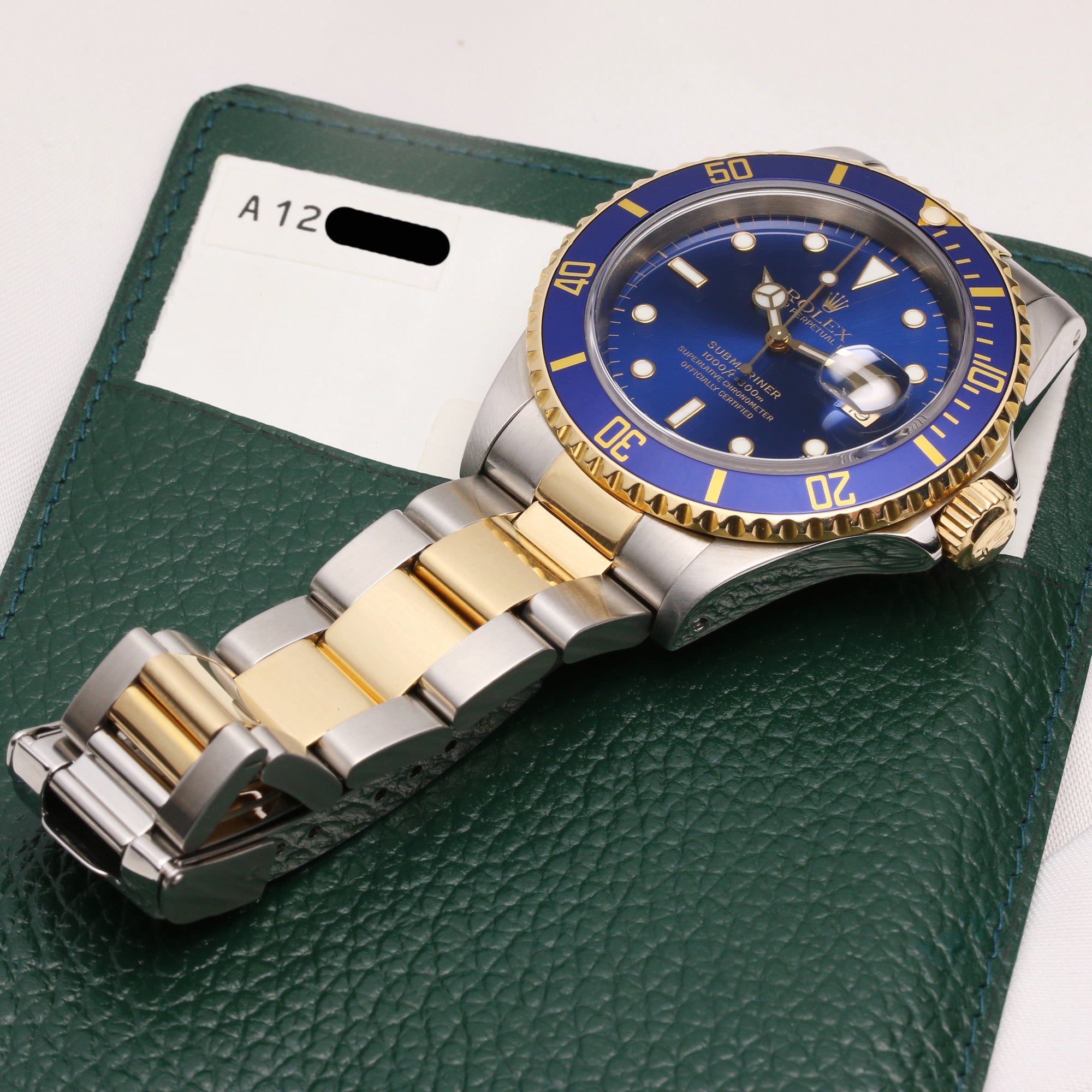 Rolex Submariner 16613 A12XXXX Stee & Gold Blue insert & Dial Second Hand Watch Collectors 7