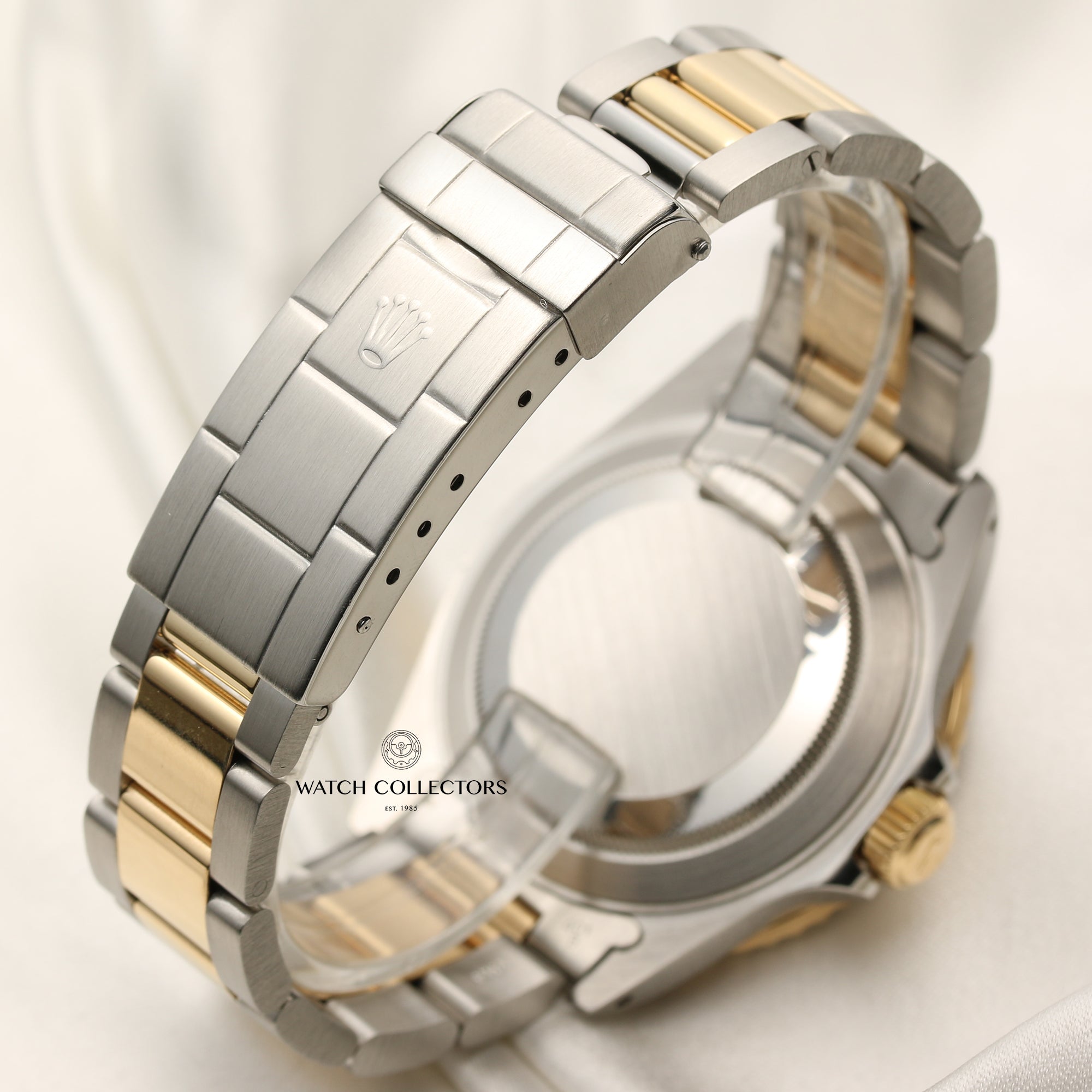 Rolex Submariner 16613 Pre-Ceramic Black Steel & Gold Second Hand Watch Collectors 7