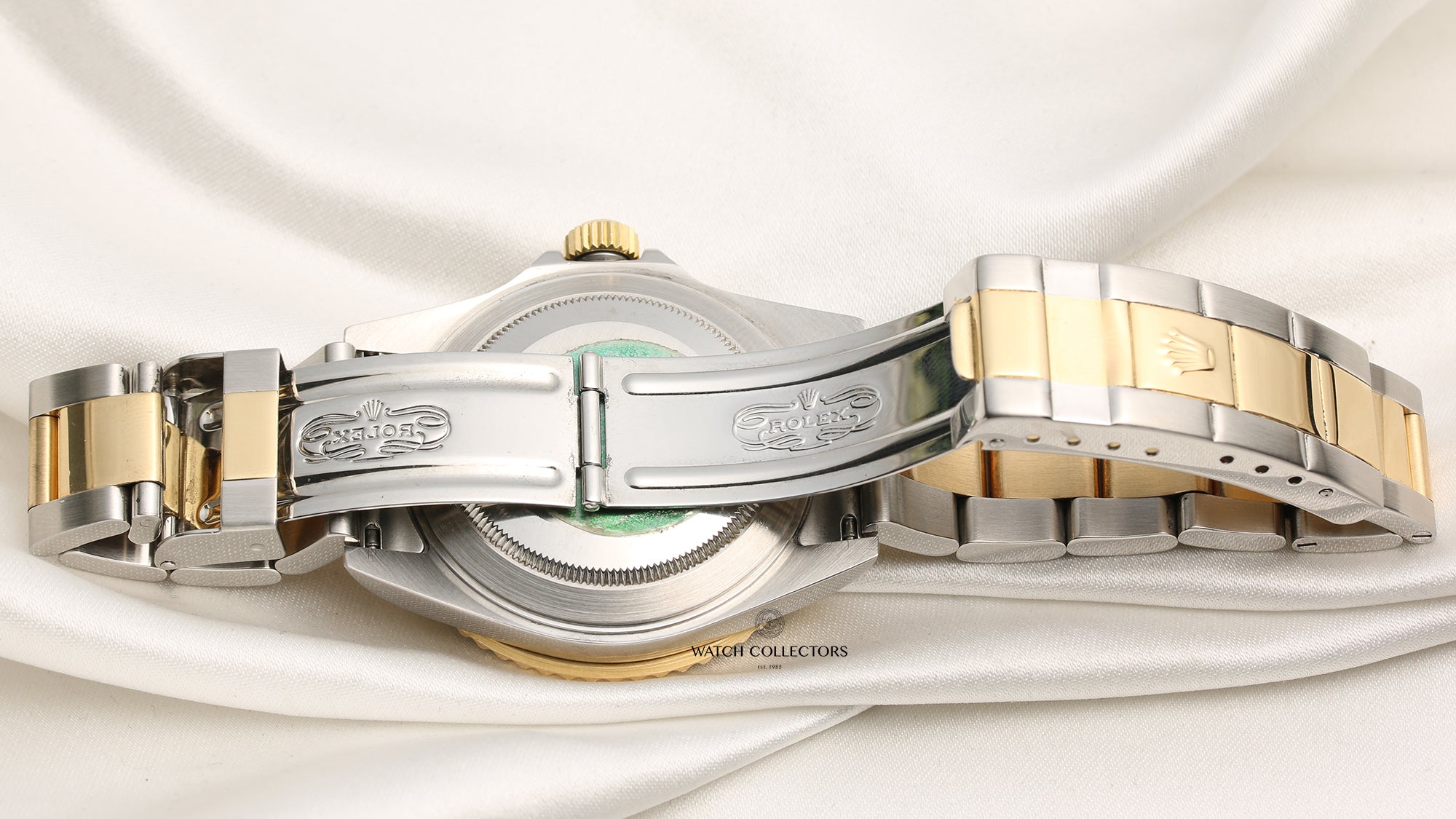 Rolex Submariner 16613 Steel & Gold Black Second Hand Watch Collectors 7