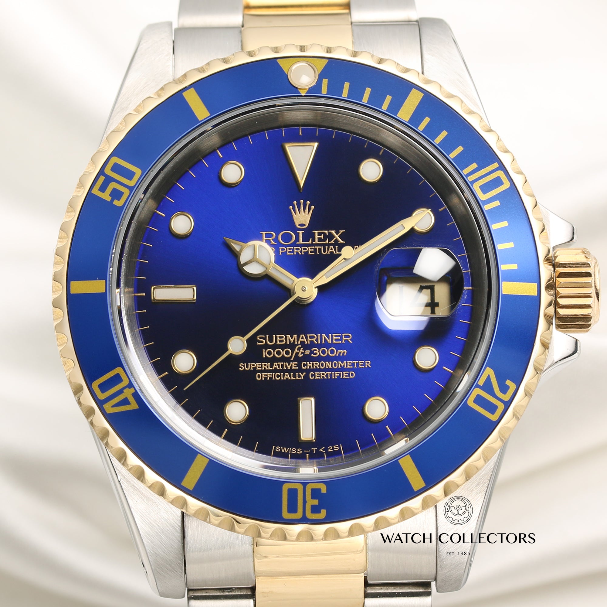 Rolex Submariner 16613 Steel & Gold Blue Second Hand Watch Collectors 2