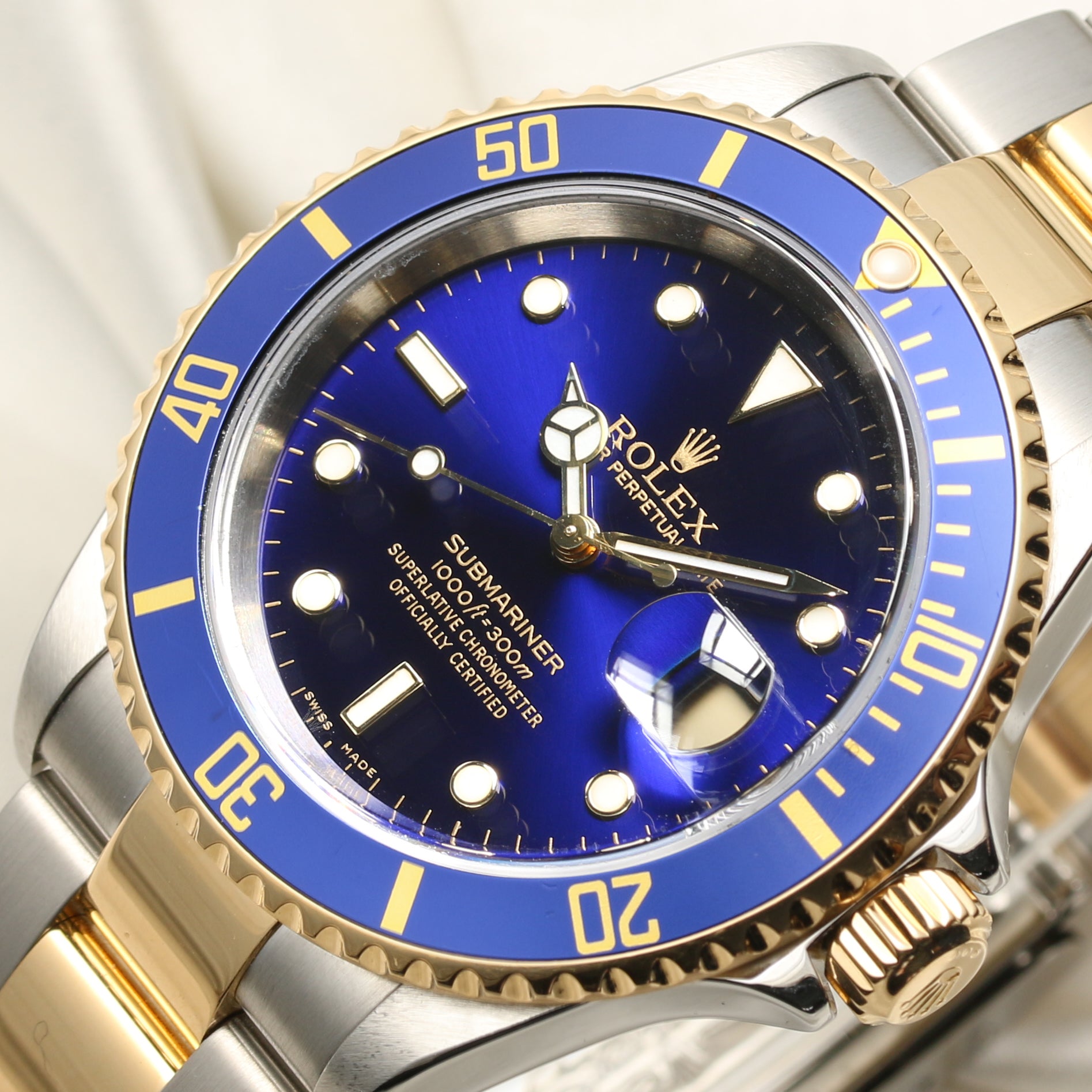 Rolex Submariner 16613 Steel & Gold Second Hand Watch Collectors 4