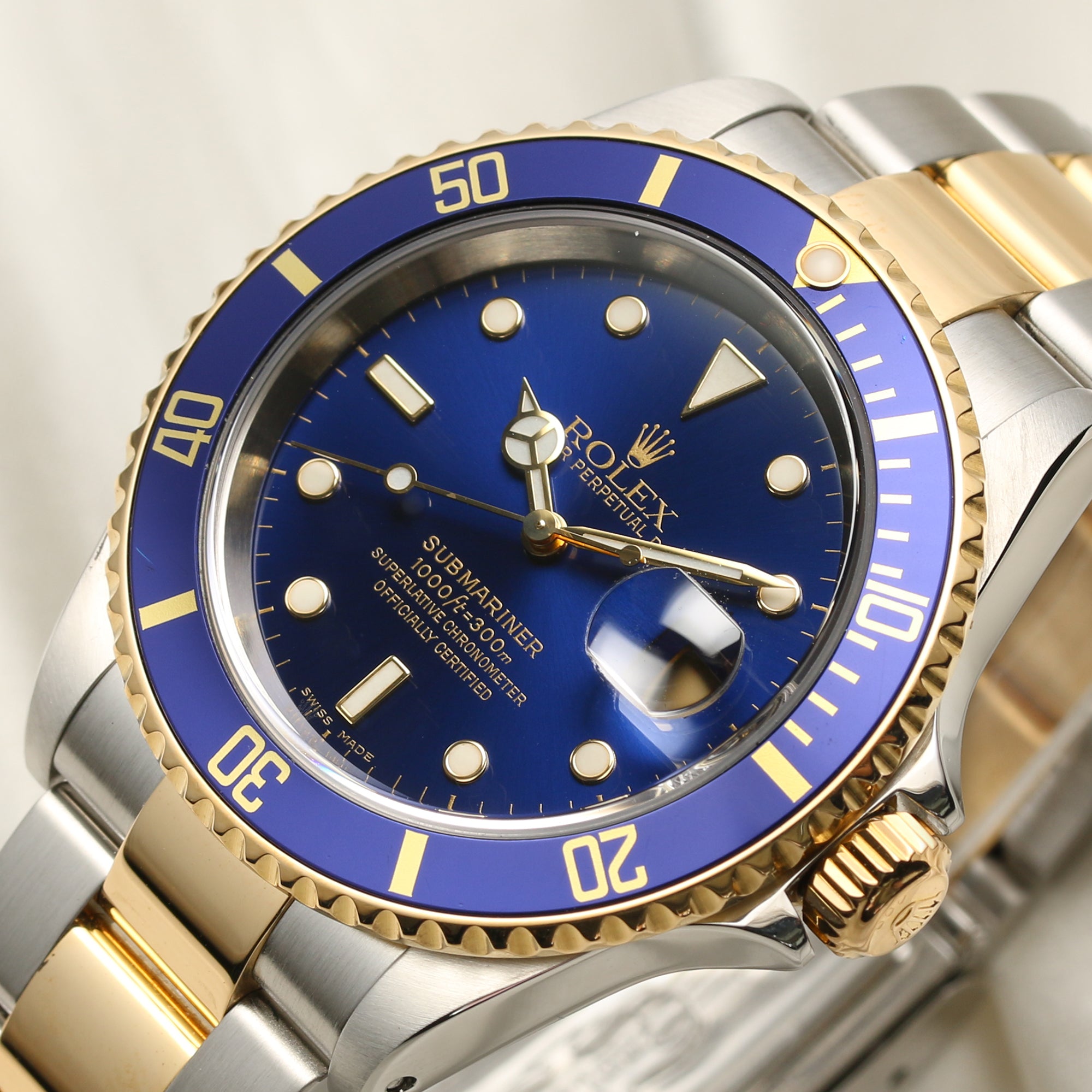 Rolex Submariner 16613 Steel & Gold Second Hand Watch Collectors 4