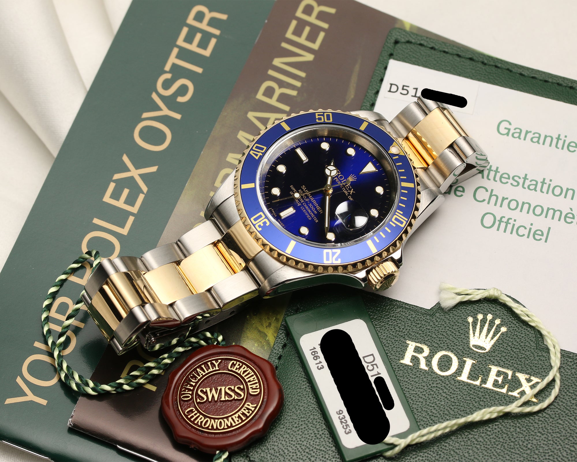 Rolex Submariner 16613 Steel & Gold Second Hand Watch Collectors 8