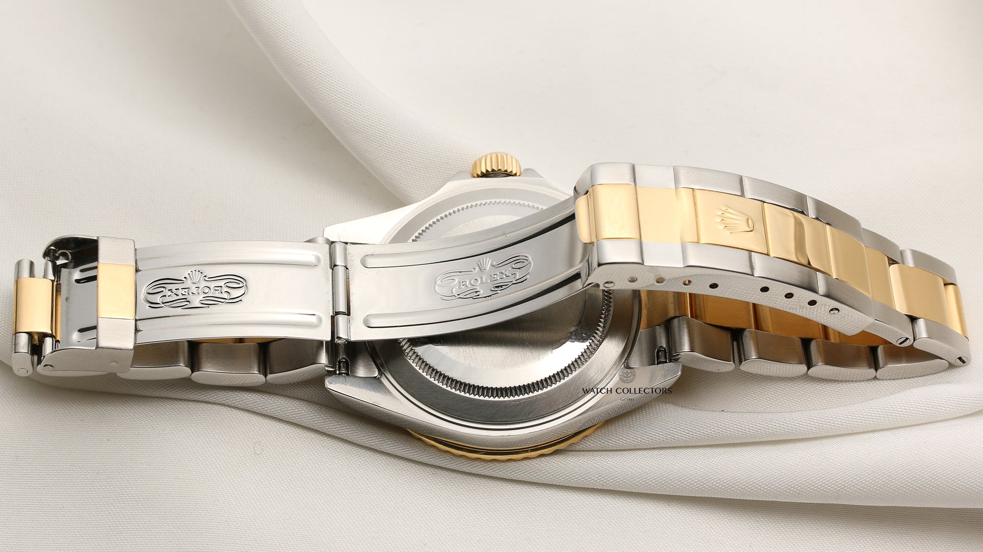 Rolex Submariner 16613 Steel & Gold Serti Dial Second Hand Watch Collectors 11