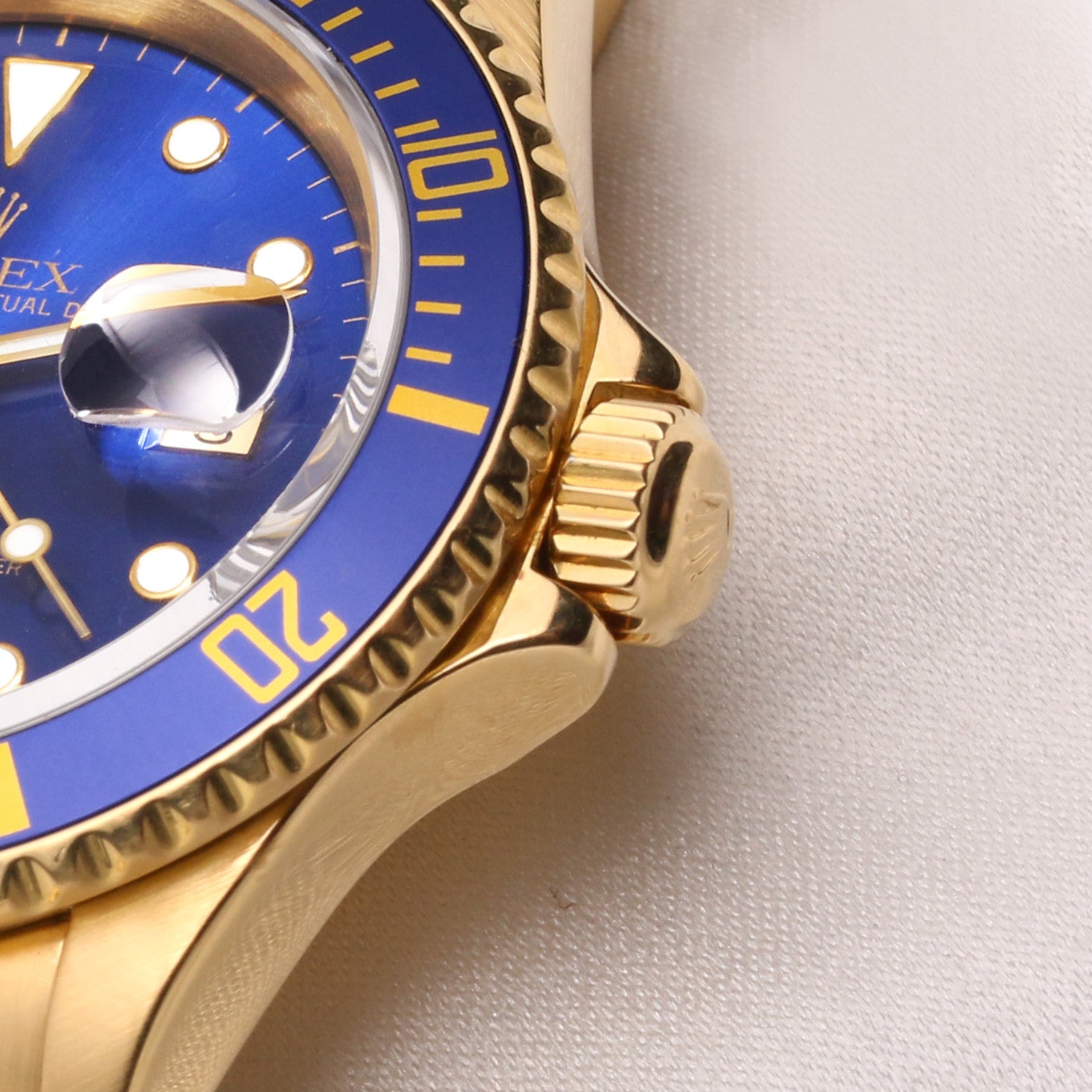 Rolex Submariner 16618 18K Yellow Gold Blue Pre-Ceramic Second Hand Watch Collectors 10