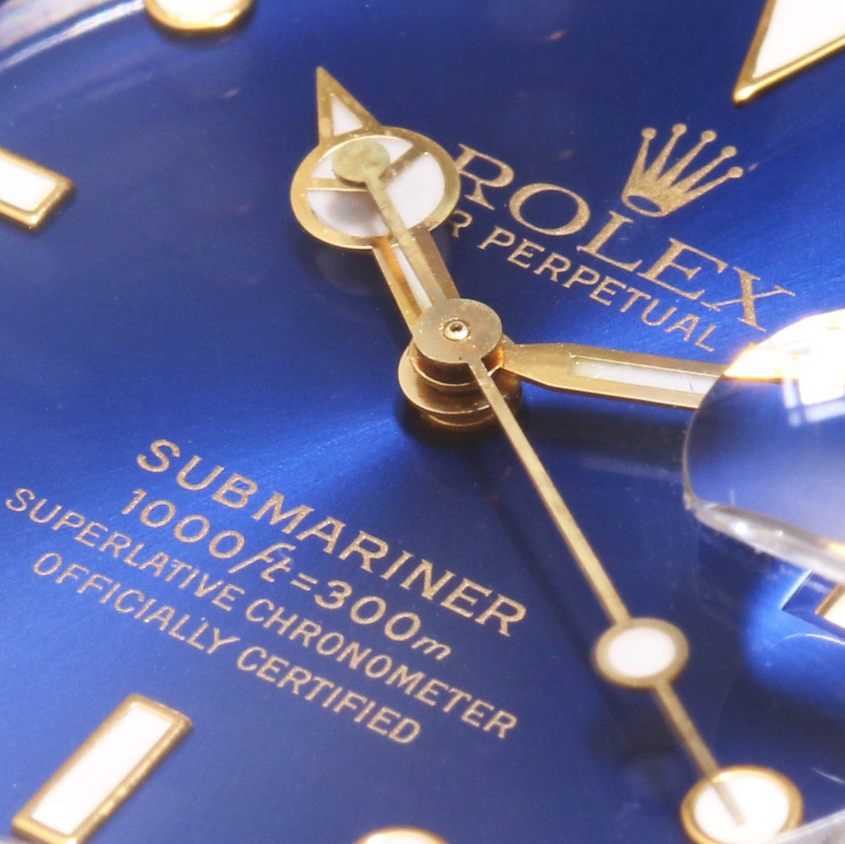 Rolex Submariner 16618 18K Yellow Gold Blue Pre-Ceramic Second Hand Watch Collectors 6