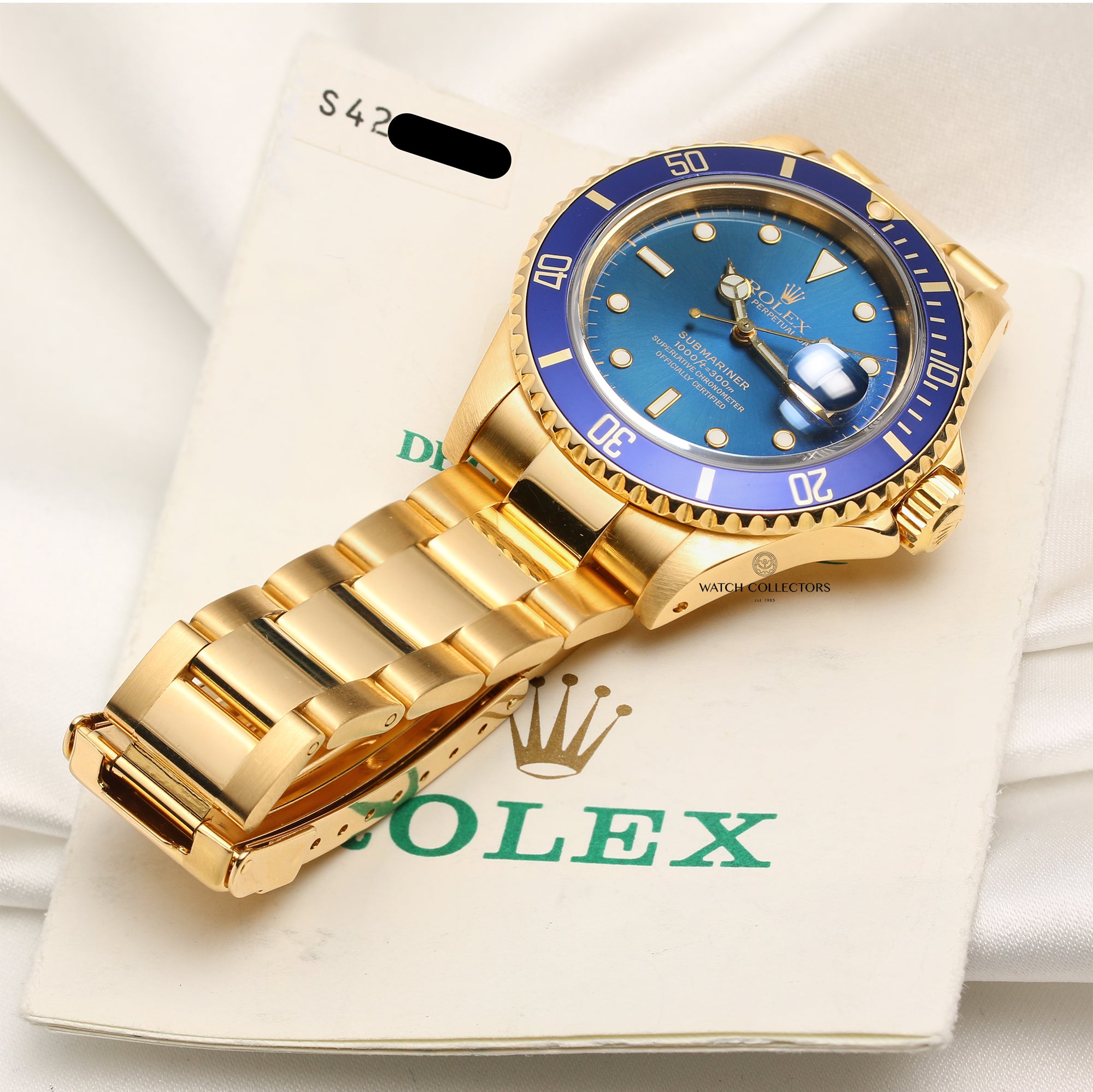 Rolex Submariner 16618 18K Yellow Gold Second Hand Watch Collectors 11