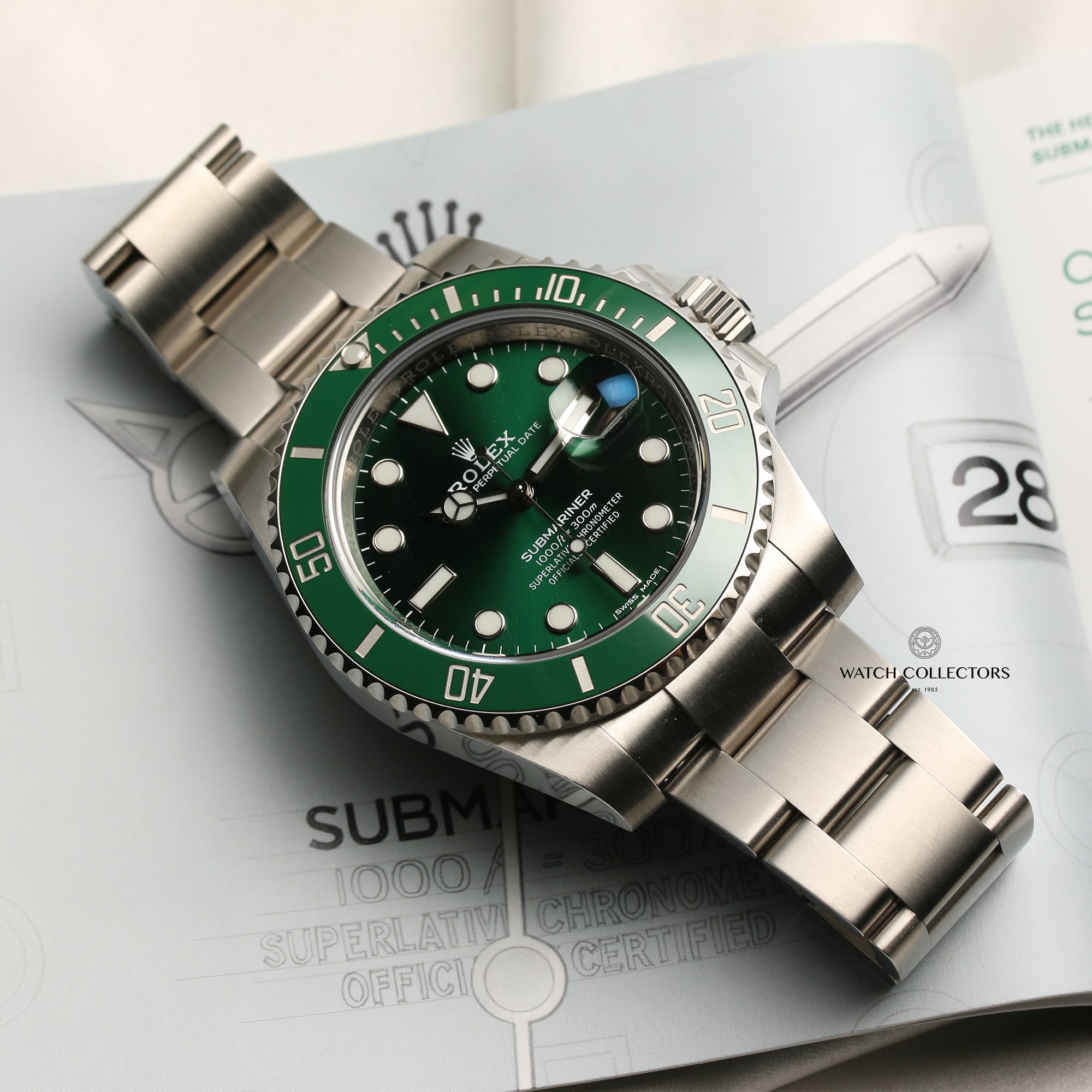 Rolex Submariner Hulk 116610LV Second Hand Watch Collectors 9