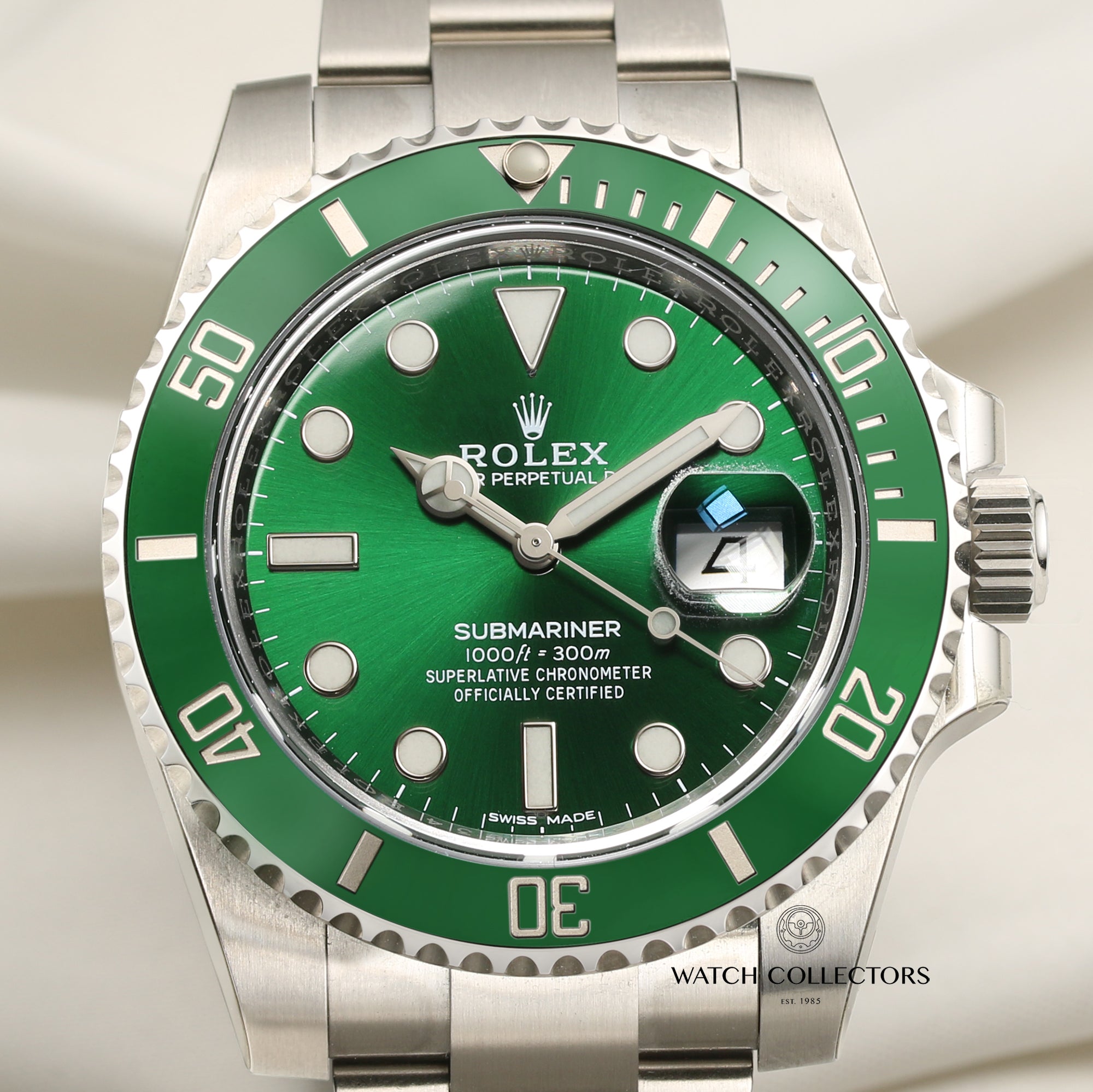 Rolex Submariner Hulk 116610LV Stainless Steel Second Hand Watch Collectors 2