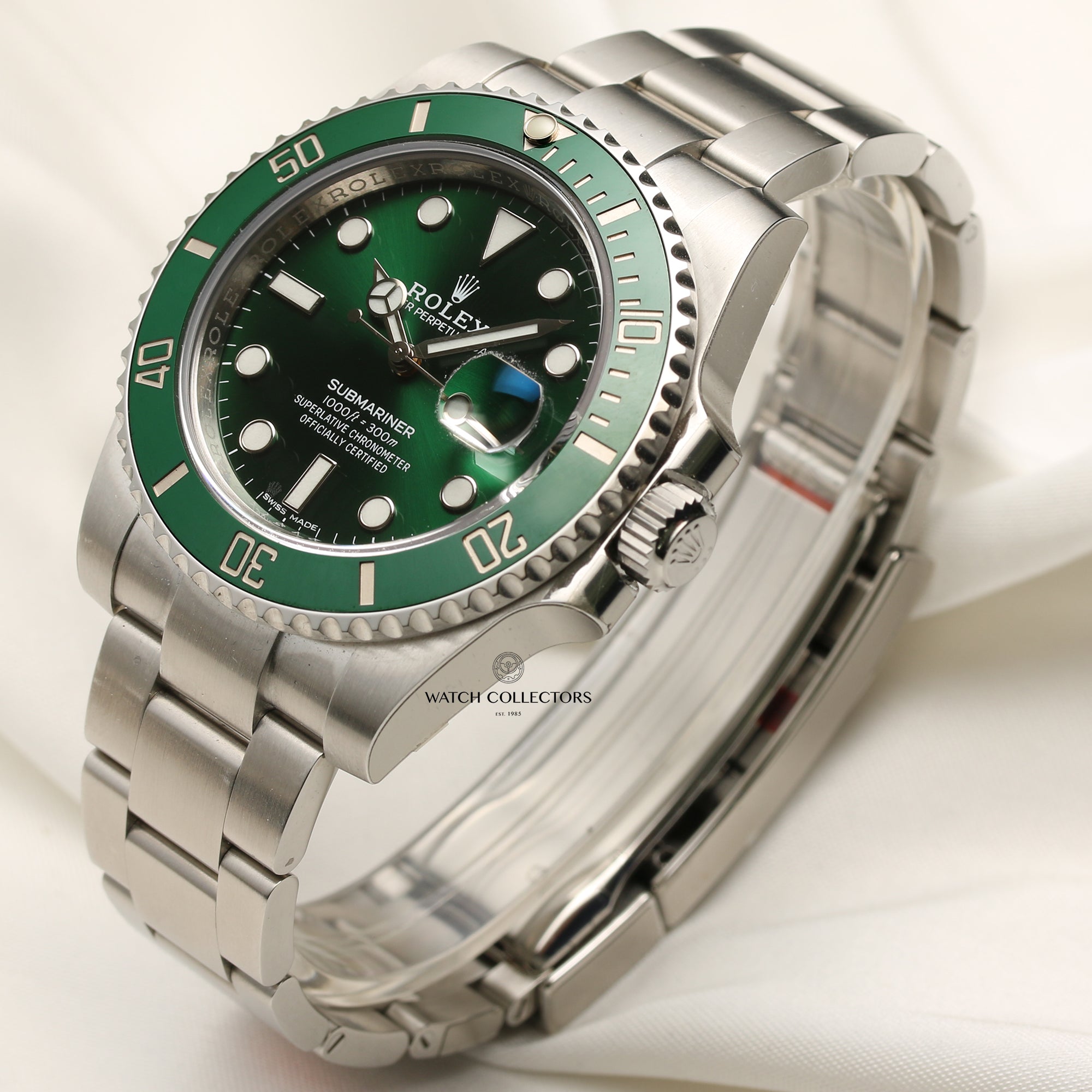 Rolex Submariner Hulk 116610LV Stainless Steel Second Hand Watch Collectors 3