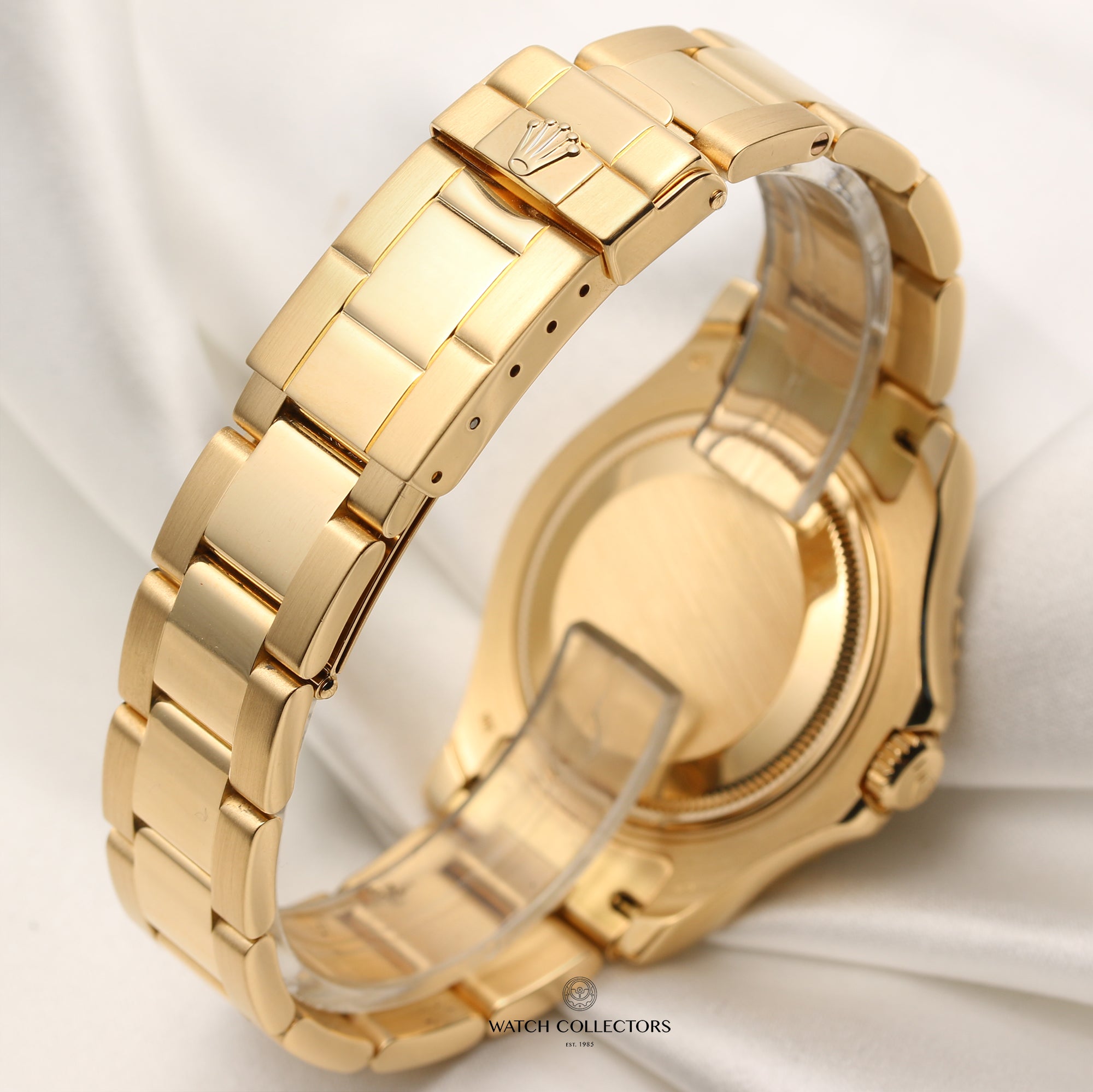 Rolex Yacht-Master Mid Size 68628 18K Yellow Gold Second Hand Watch Collectors 4