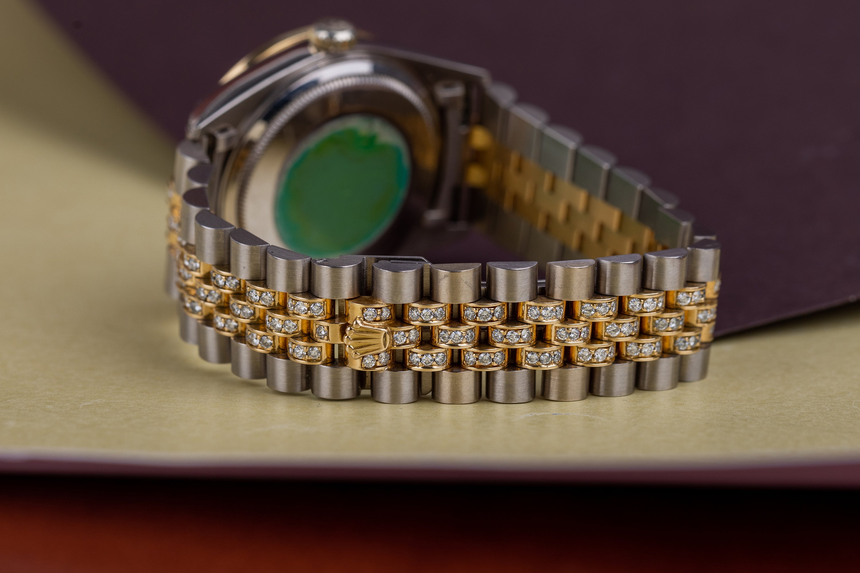 Rolex Day-Date | REF. 18139 | Gold Jubilee Diamond Dial | Diamond Bezel, Shoulders & Bracelet | 1980s | 18k White & Yellow Gold