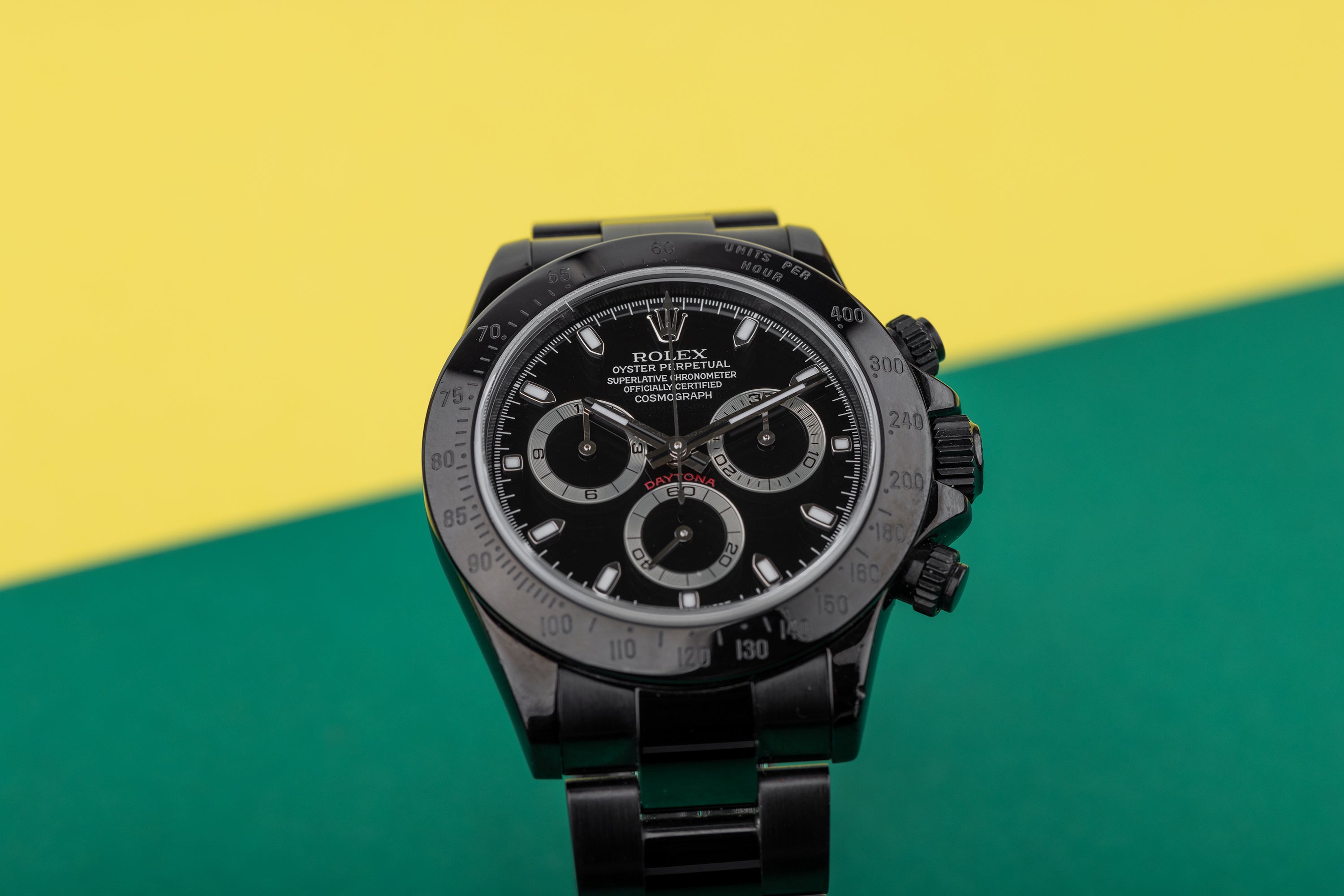 Rolex Daytona Pro Hunter 'Red Daytona' 100 pieces | REF. 116520 | Stainless Steel DLC Coated | 2007 | Black dial