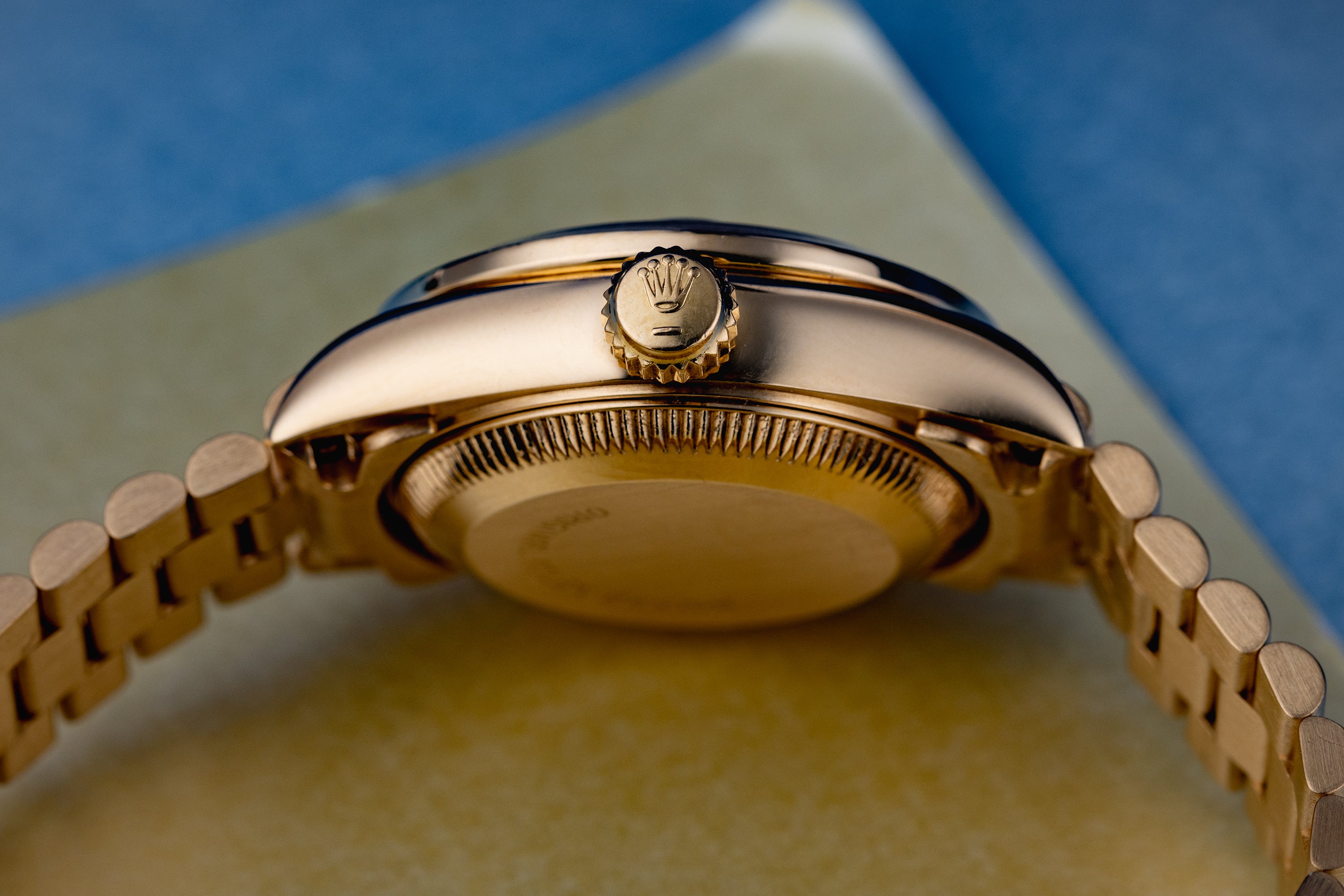 Rolex Lady DateJust | REF. 69088 | Blue Diamond Dial | Diamond & Sapphire Bezel | 18K Yellow Gold