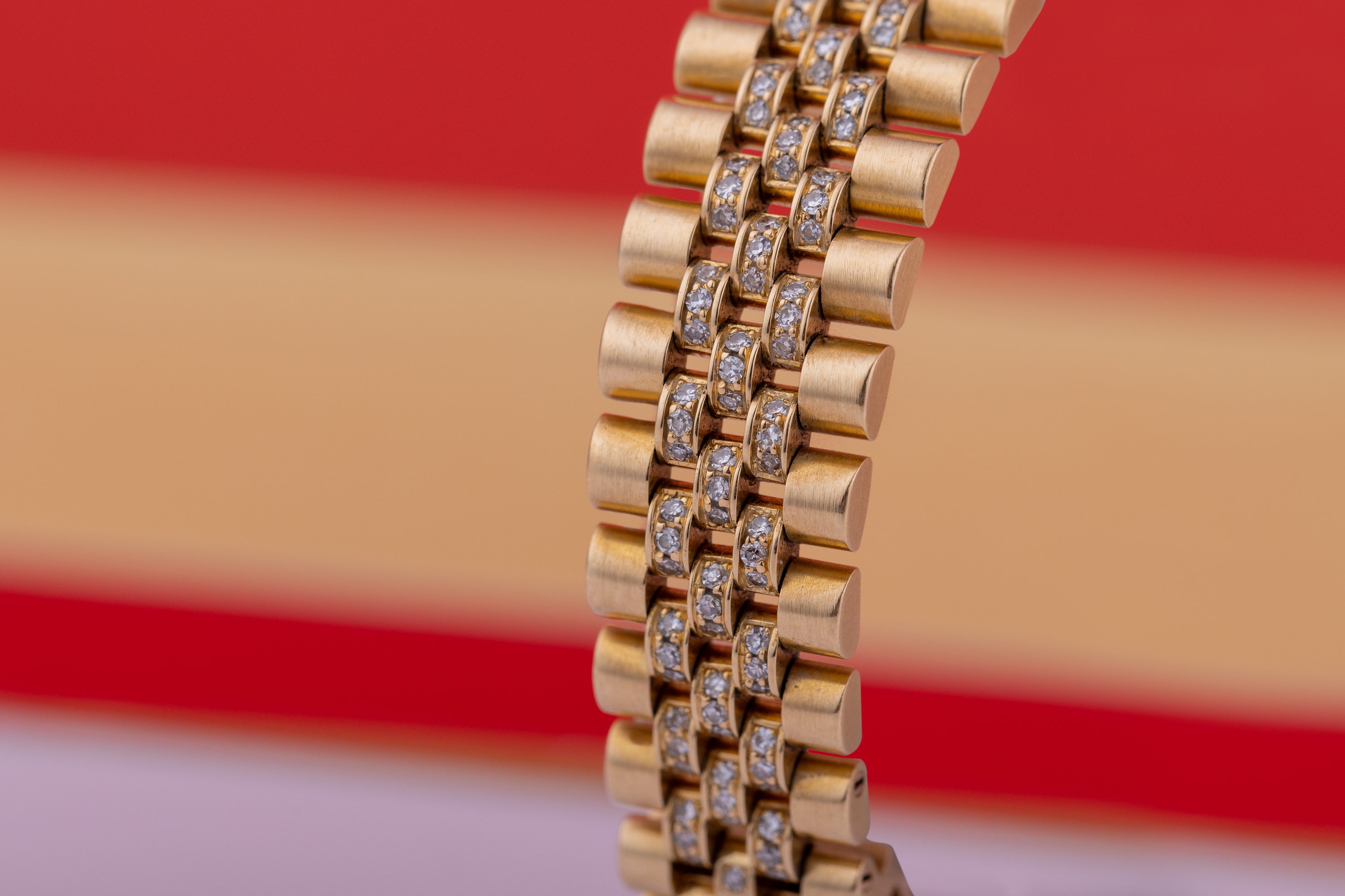 Rolex Lady DateJust | REF. 69098 | Gold Diamond Dial | Ruby Baguette Bezel & Hours | Diamond Bracelet | 1986 | 18k Yellow Gold