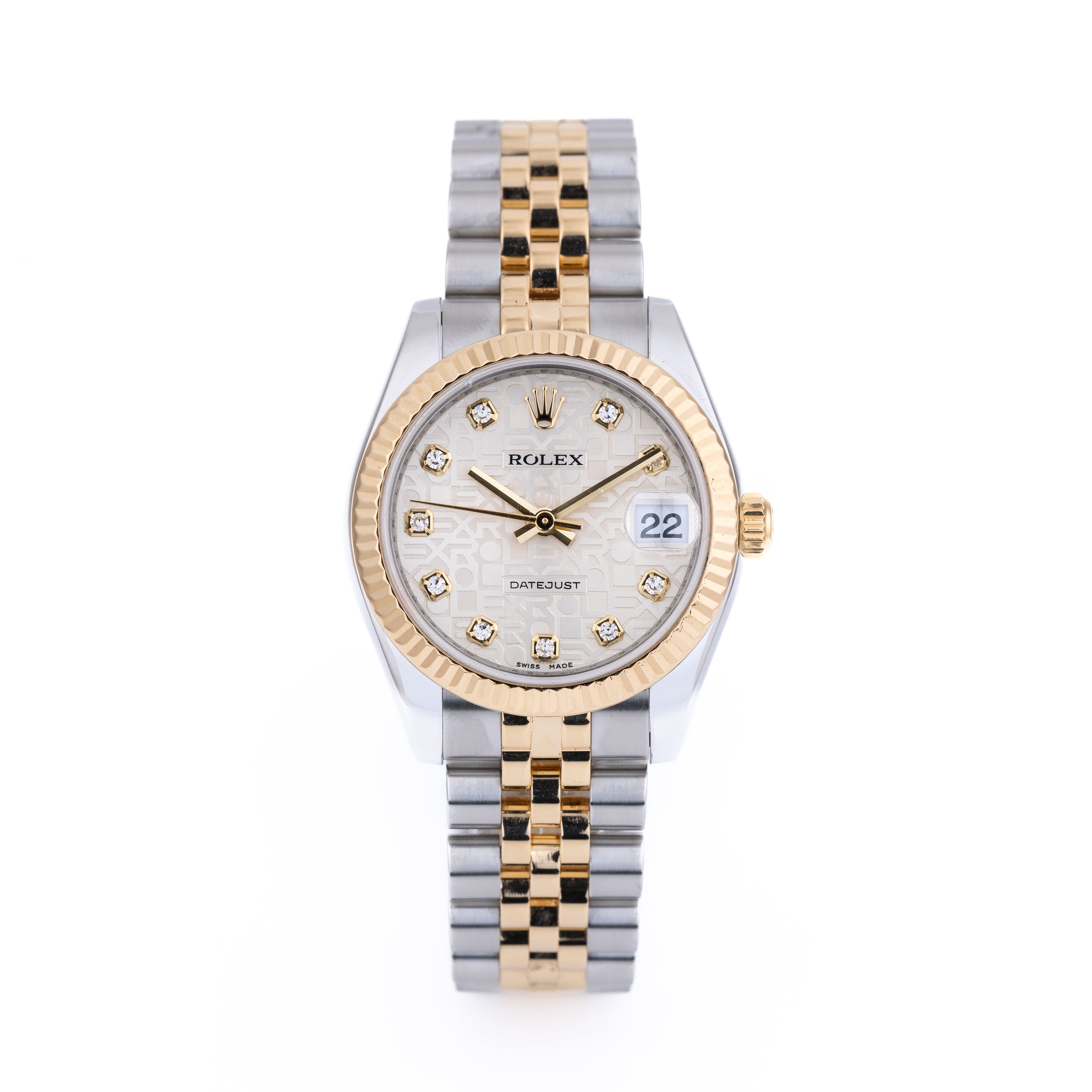 Rolex Midsize DateJust 31 | REF. 178273 | Silver Jubilee Diamond Dial | Stainless Steel & 18k Yellow Gold